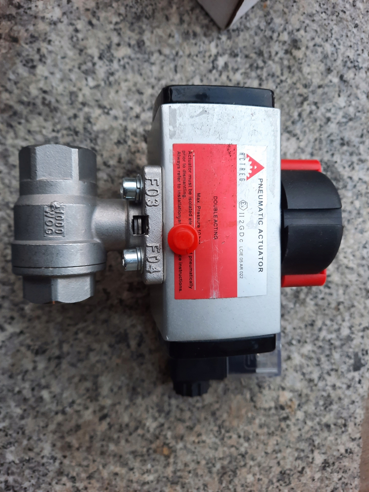 ACTREG II2GD Pneumatic Actuator, Industrial Cylinder Drive