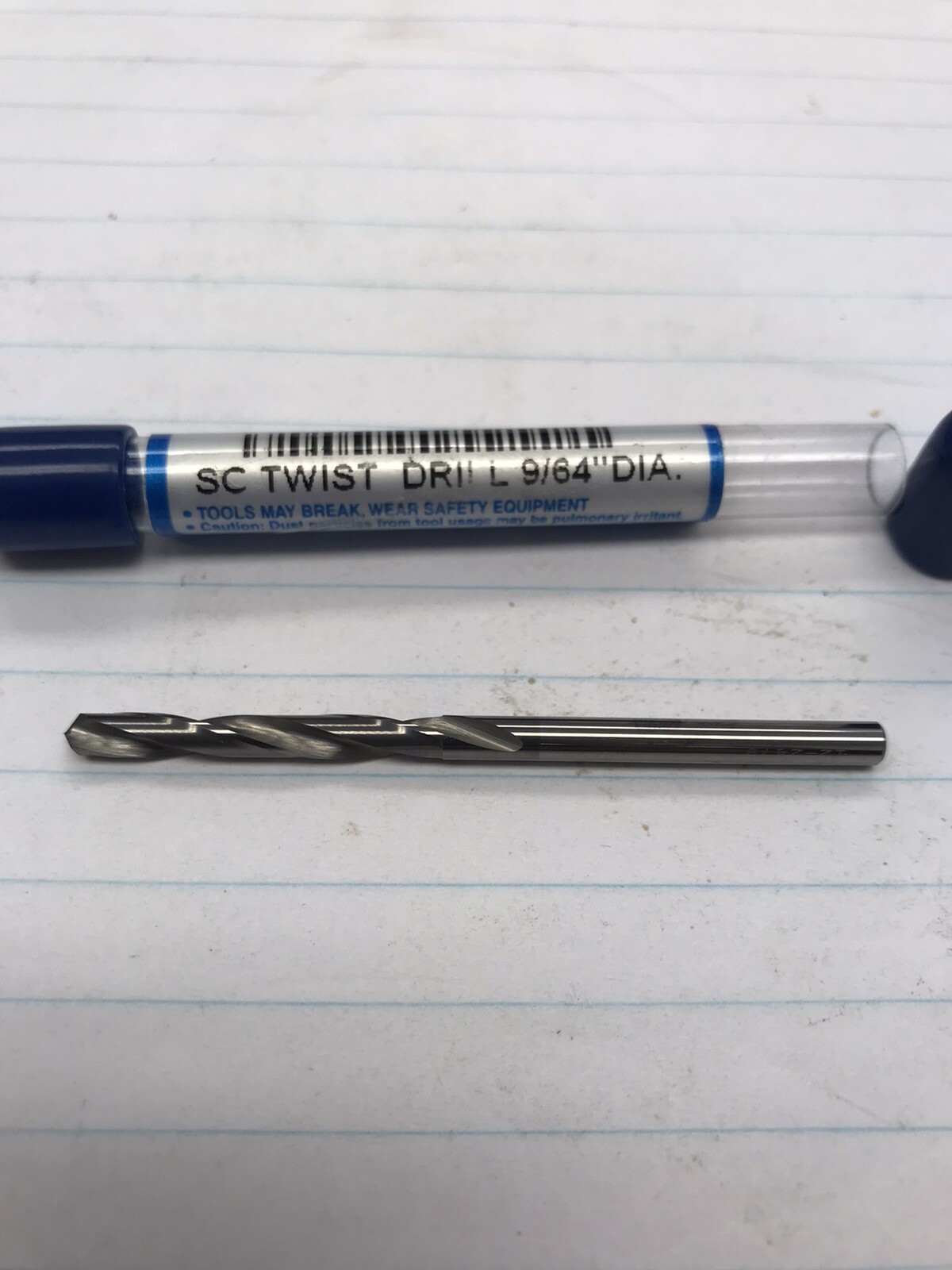 1 pc. 9/64 SOLID CARBIDE JOBBERS DRILL. OSG