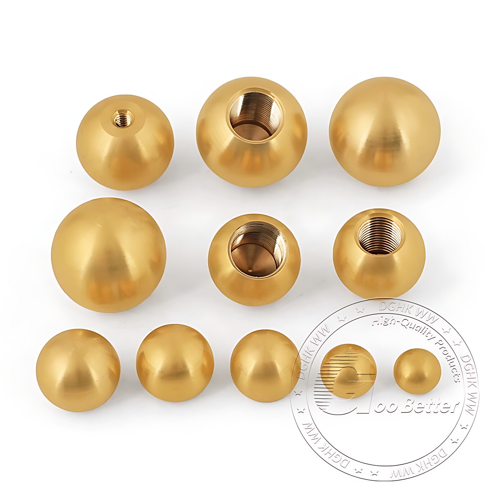 Pure Brass Thread Ball Nut With Internal Thread M3 M4 M6 M10 M12 Diameter 6-25mm