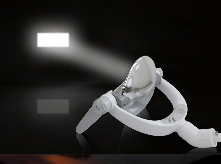 10W Ceiling Mounted Oral Light Dental Operating Lamp 6 LED Lens Light With Arm