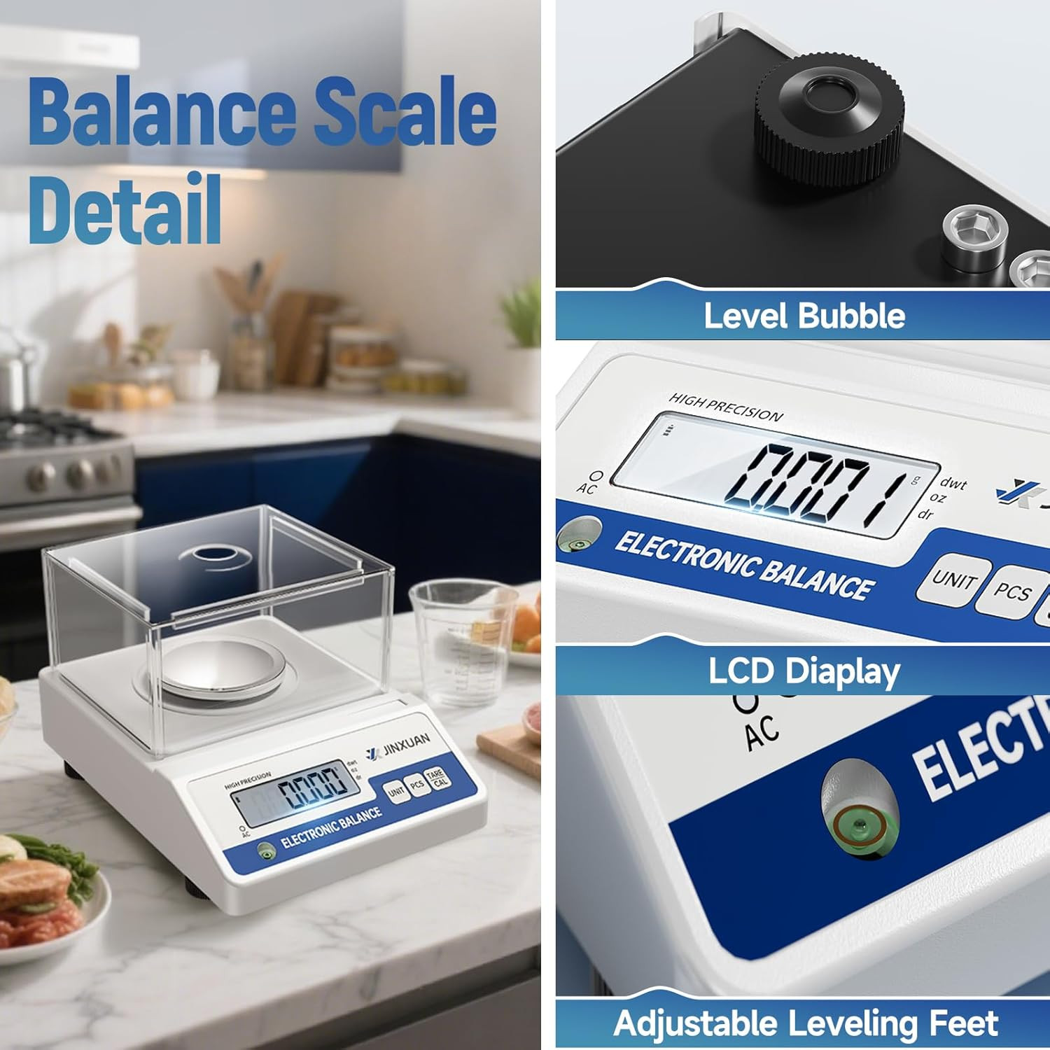 Lab Scale 0.001G Accuracy 500G Digital Milligram Scale Analytical Balance Scale