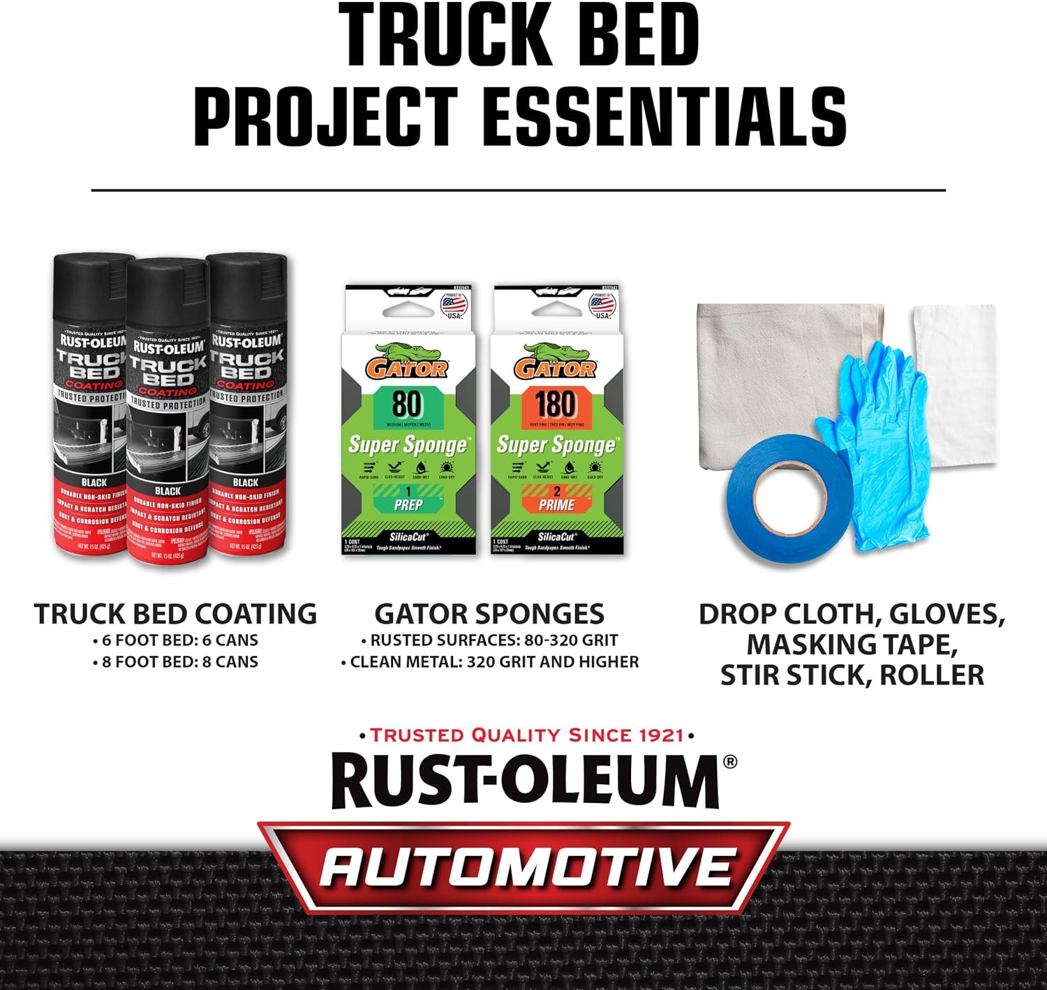 Black Automotive Truck Bed Liner Coating Spray Paint Trailer Floor Protector