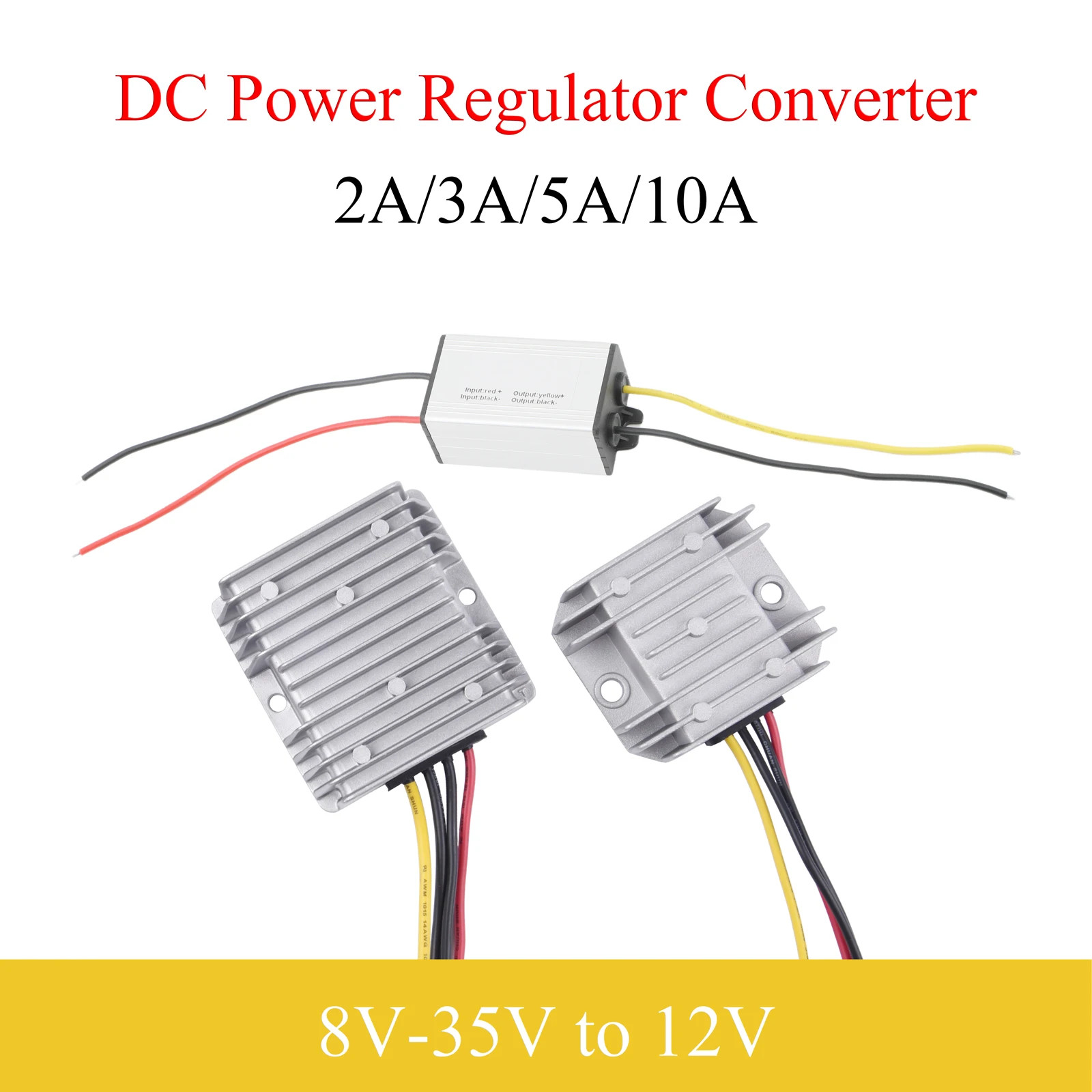 8V-35V To 12V DC Converter 2A 3A 5A 10A Waterproof Automotive Voltage Regulator