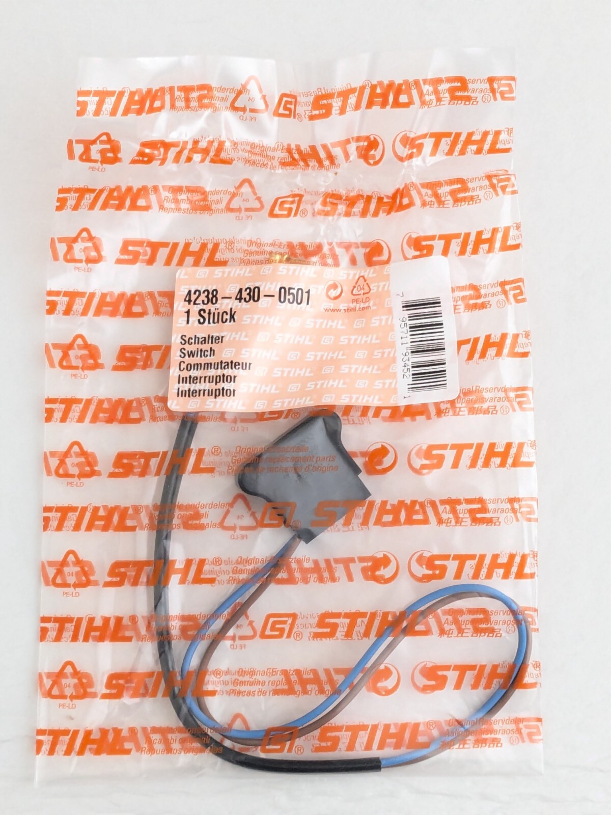 OEM TS420 Stop Switch Stihl concrete cut-off saw – 4238 430 0501 | TS410 | TS440
