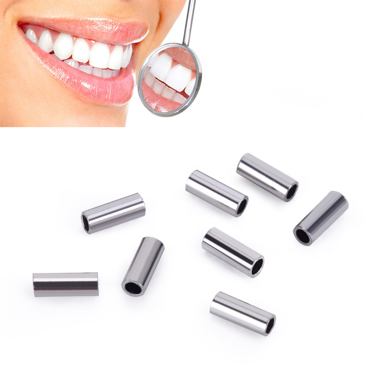 10pcs/Pack Orthodontic Dental Crimpable Hooks Crimpable Mini Stops 0.5mm & 0.8mm