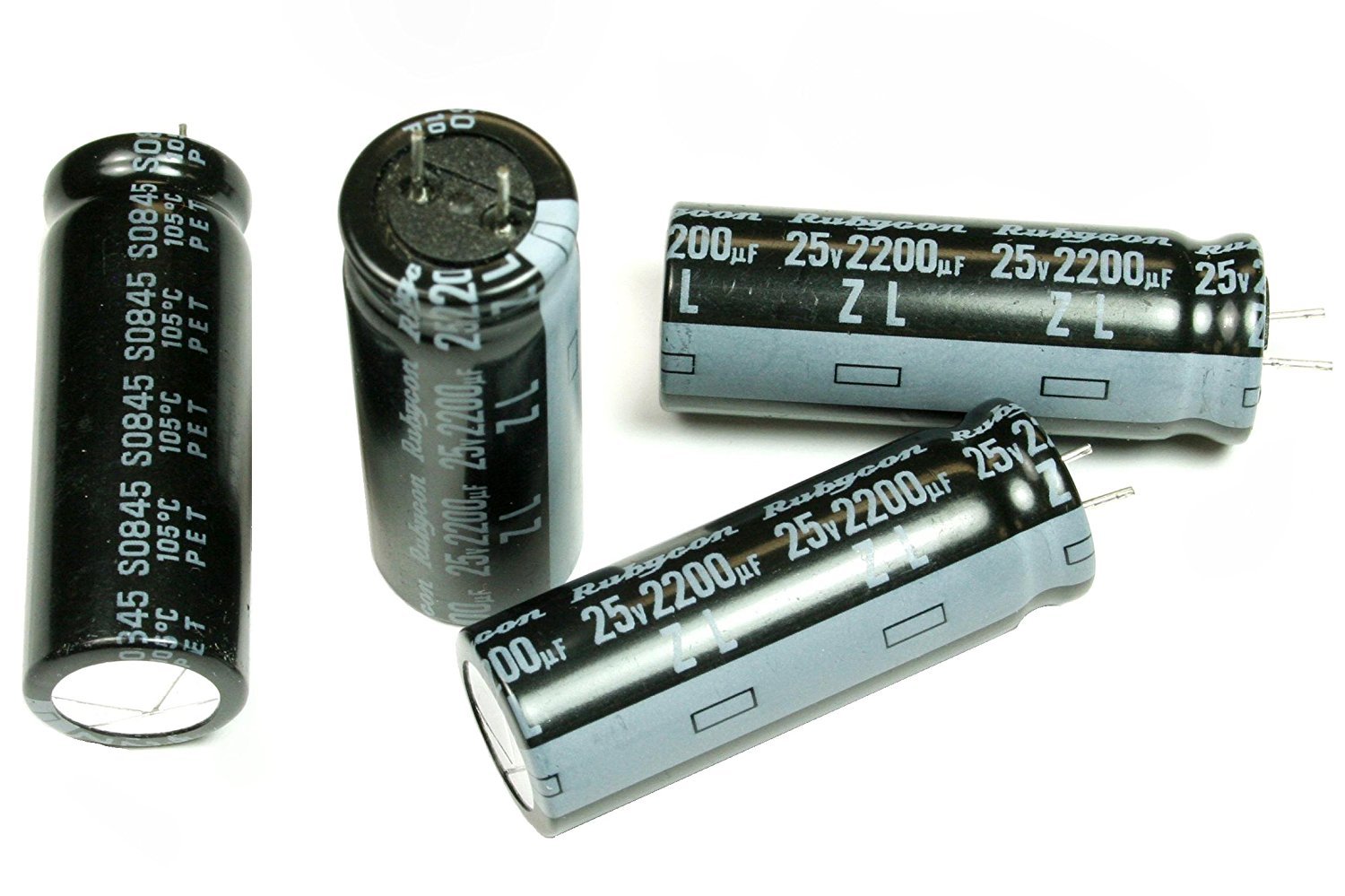 25pcs Rubycon ZL 2200uF 25v 105C Radial Electrolytic Capacitor Low ESR