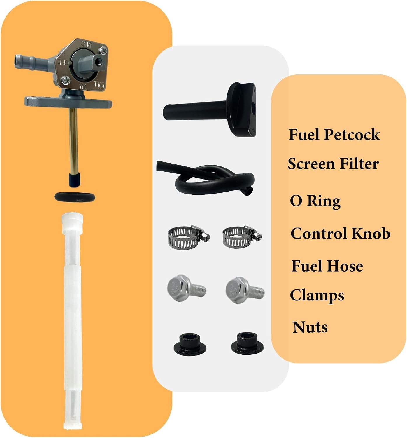 Fuel Petcock & Lever Compatible with Honda TRX350 TRX400 TRX420 Rancher TRX400 T