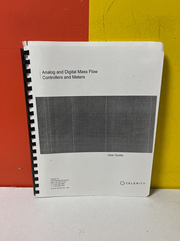 915 Analog and Digital Mass Flow Controllers and Meters User Guide