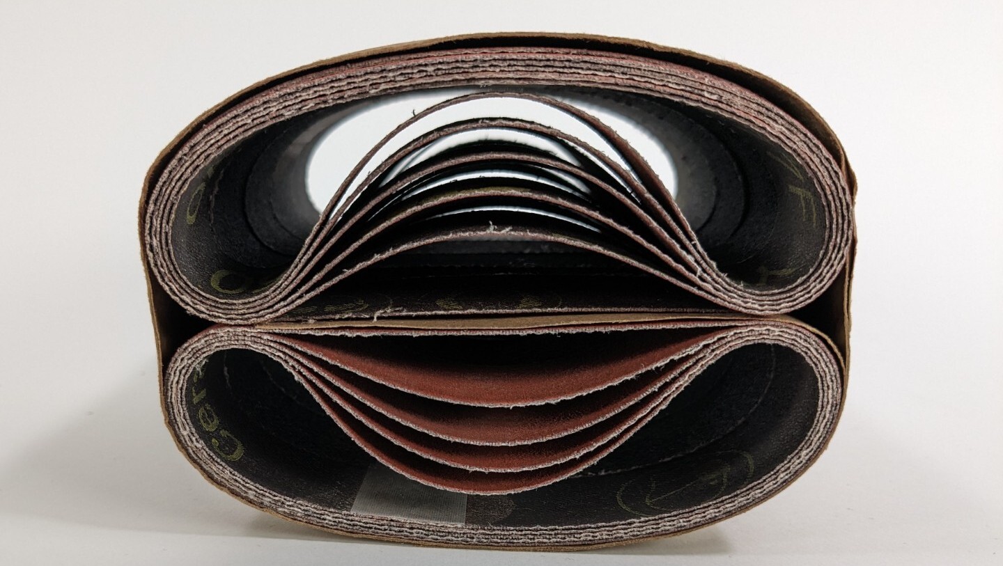 50 Pack 3M Cloth Belts 69281 777F, 1 in x 11 in P150 YF-Weight Fullflex