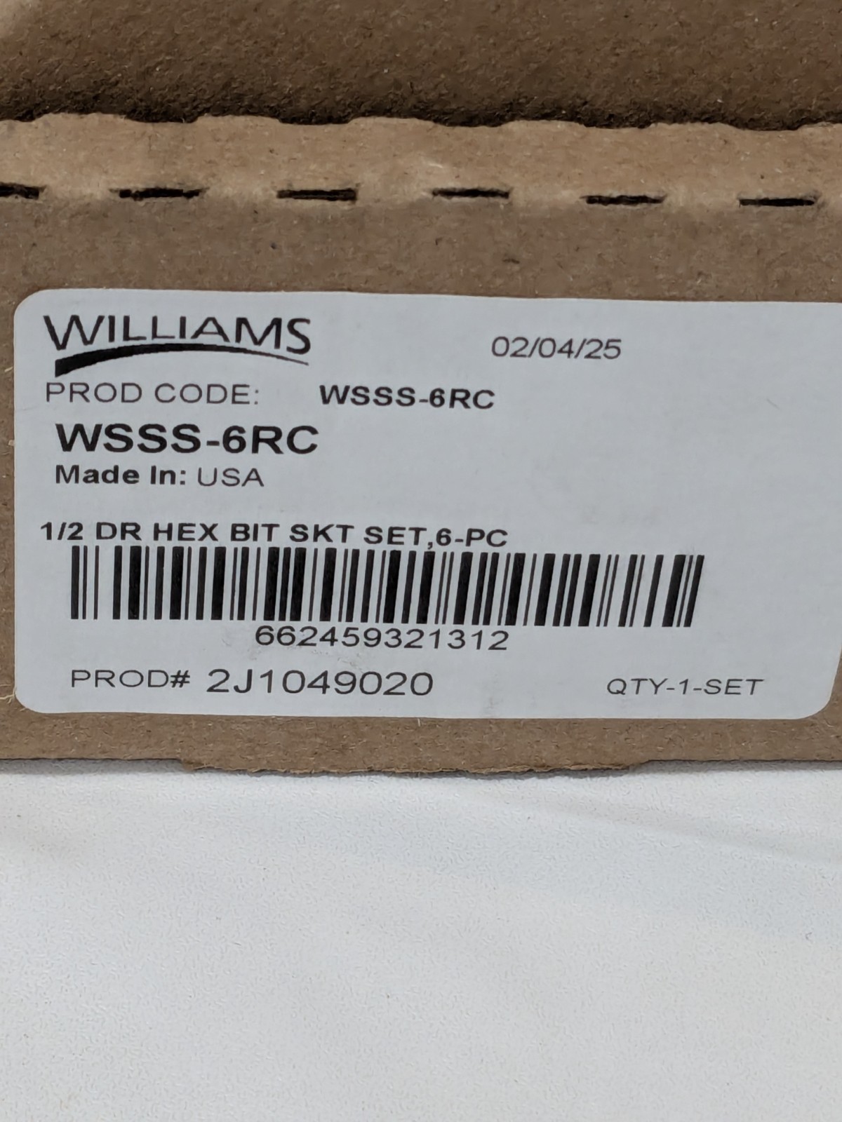 Williams Socket Set: 6 Pc, 1/2″ Drive 12 Point, Chrome WWSSS-6RC