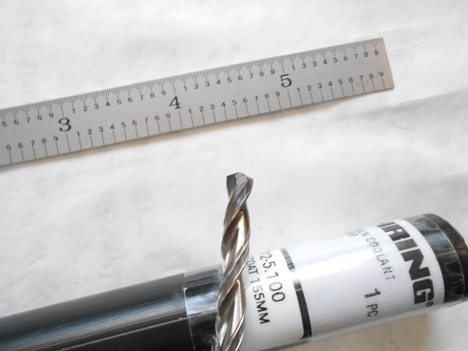 GUHRING USA 5.10MM (#7) CUT DIA. X 155MM FL X 195MM OAL SOLID CARBIDE HP DRILL