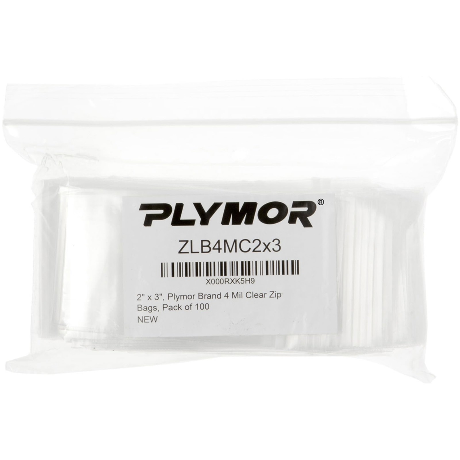 2″ x 3″ (Case of 1,000), 4 Mil Heavy Duty Plastic Reclosable Zipper Bags