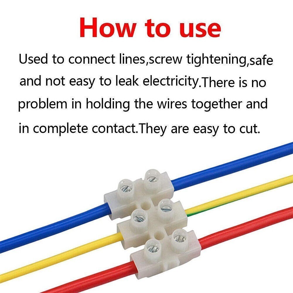 5PCS Dual Row Terminal Strip Screw Terminals Barrier Block 12 Position 3-30AMP