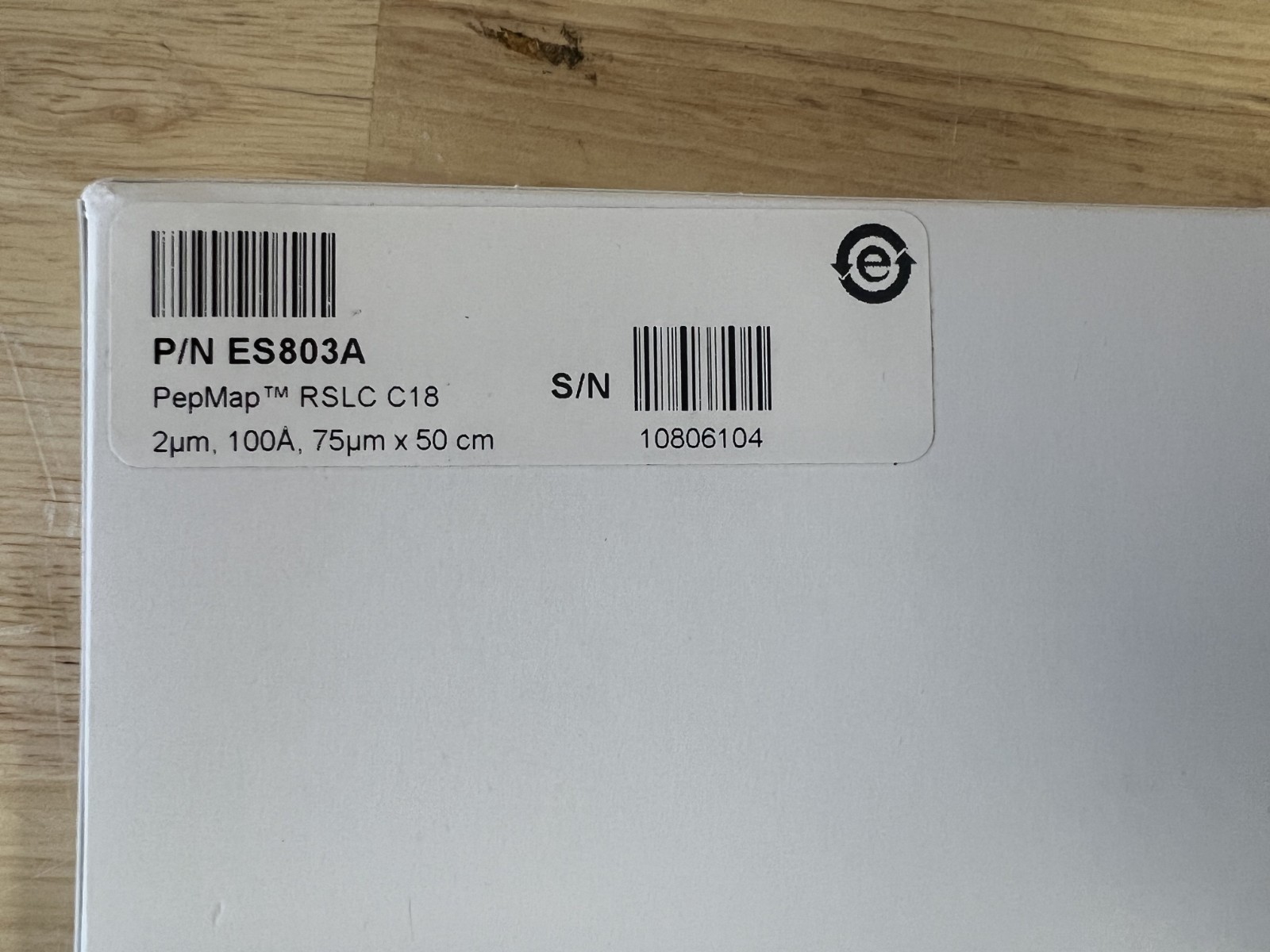 Thermo Scientific PepMap™ 100 C18 HPLC Column, 2um, 75um, 50cm, ES803A/ES903