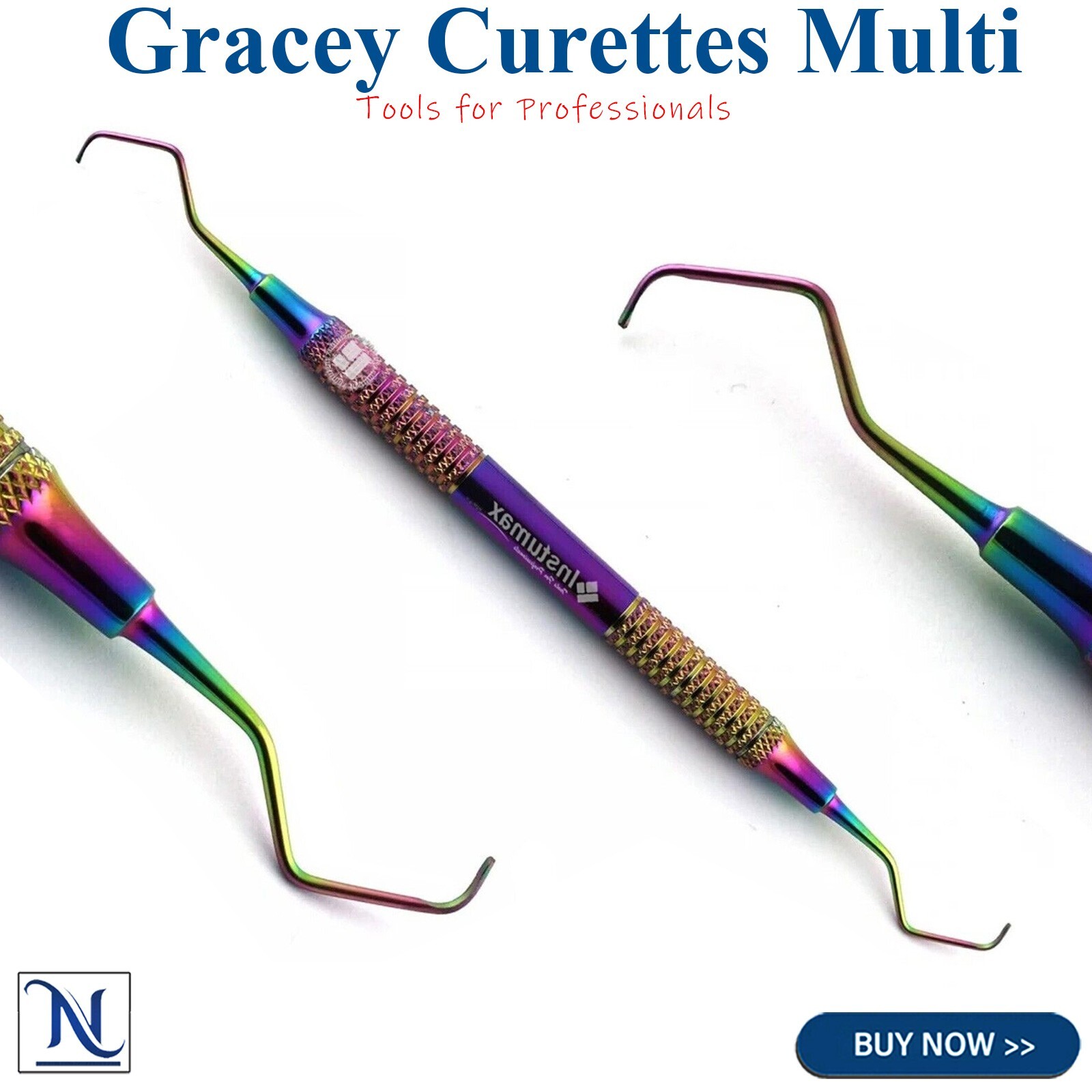 7 Pcs Dental Gracey Curettes Multi Color Periodontal Subgingival Scaling Scalers