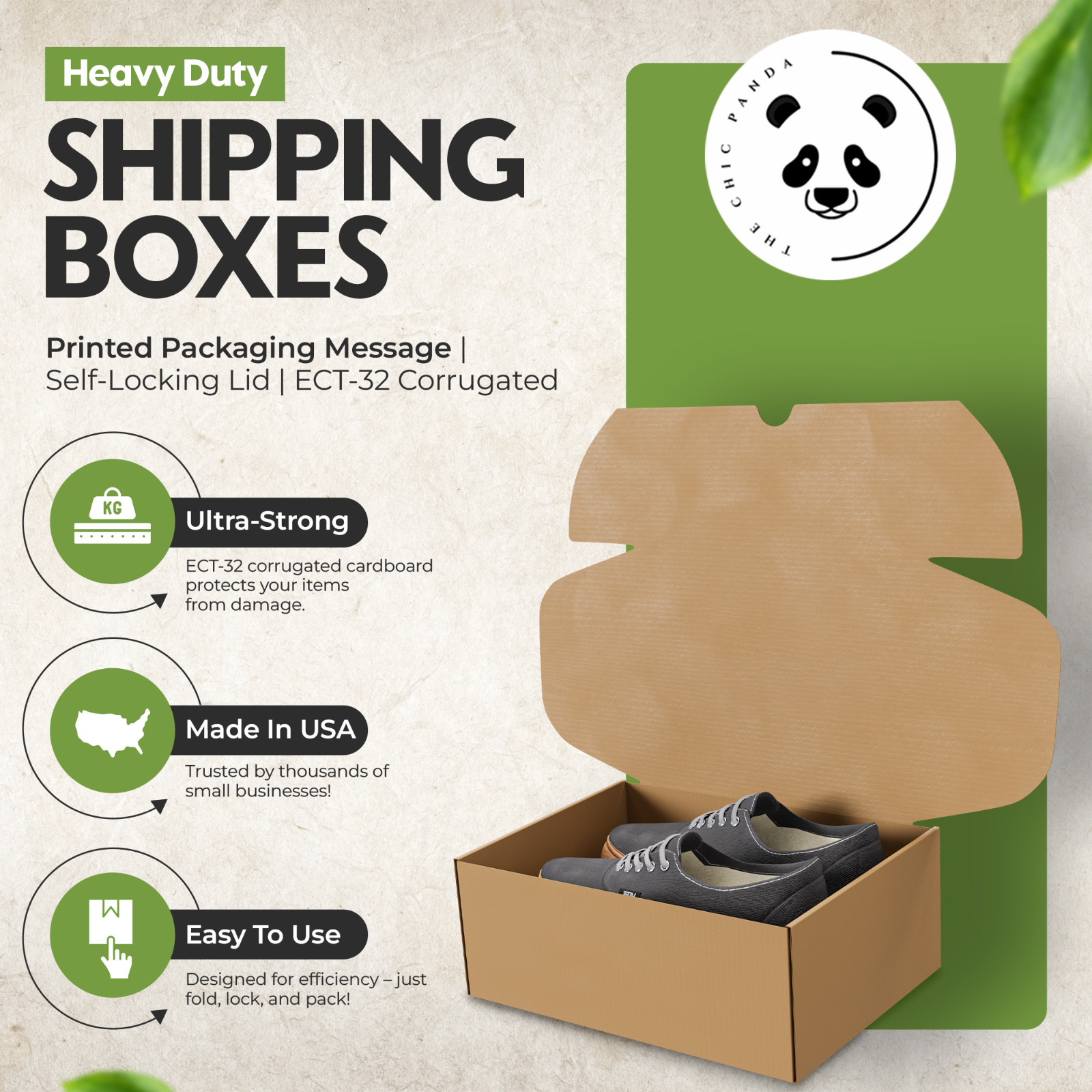 (Large Size) Blank Shipping and Replacement Shoe Box – 14.625″ X 9.50″ X 5.125″