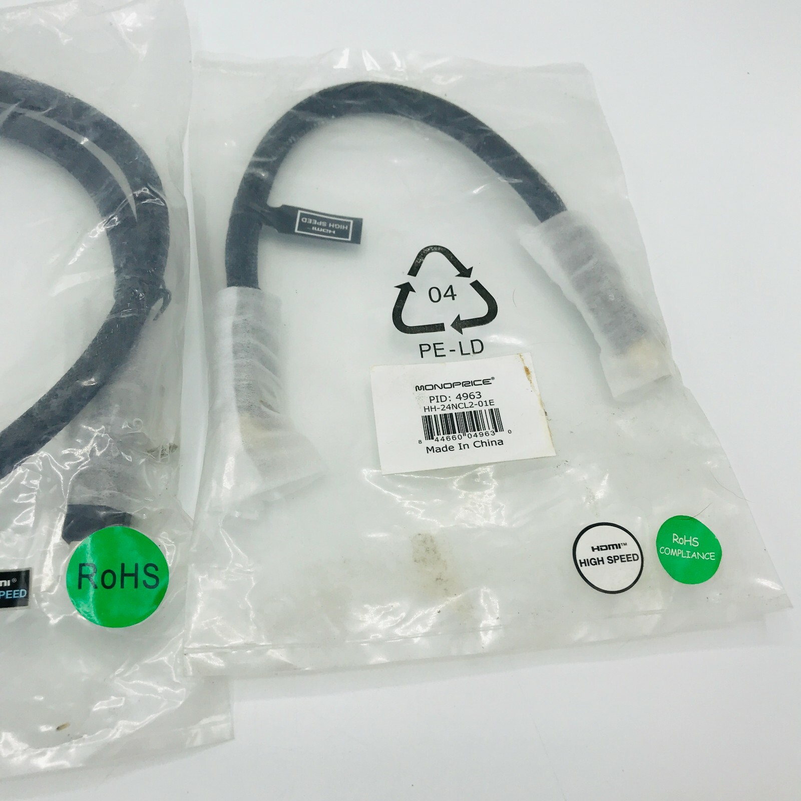 HDMI Cables High Speed Monoprice PID 3991 PID 4963 RoHS Compliant