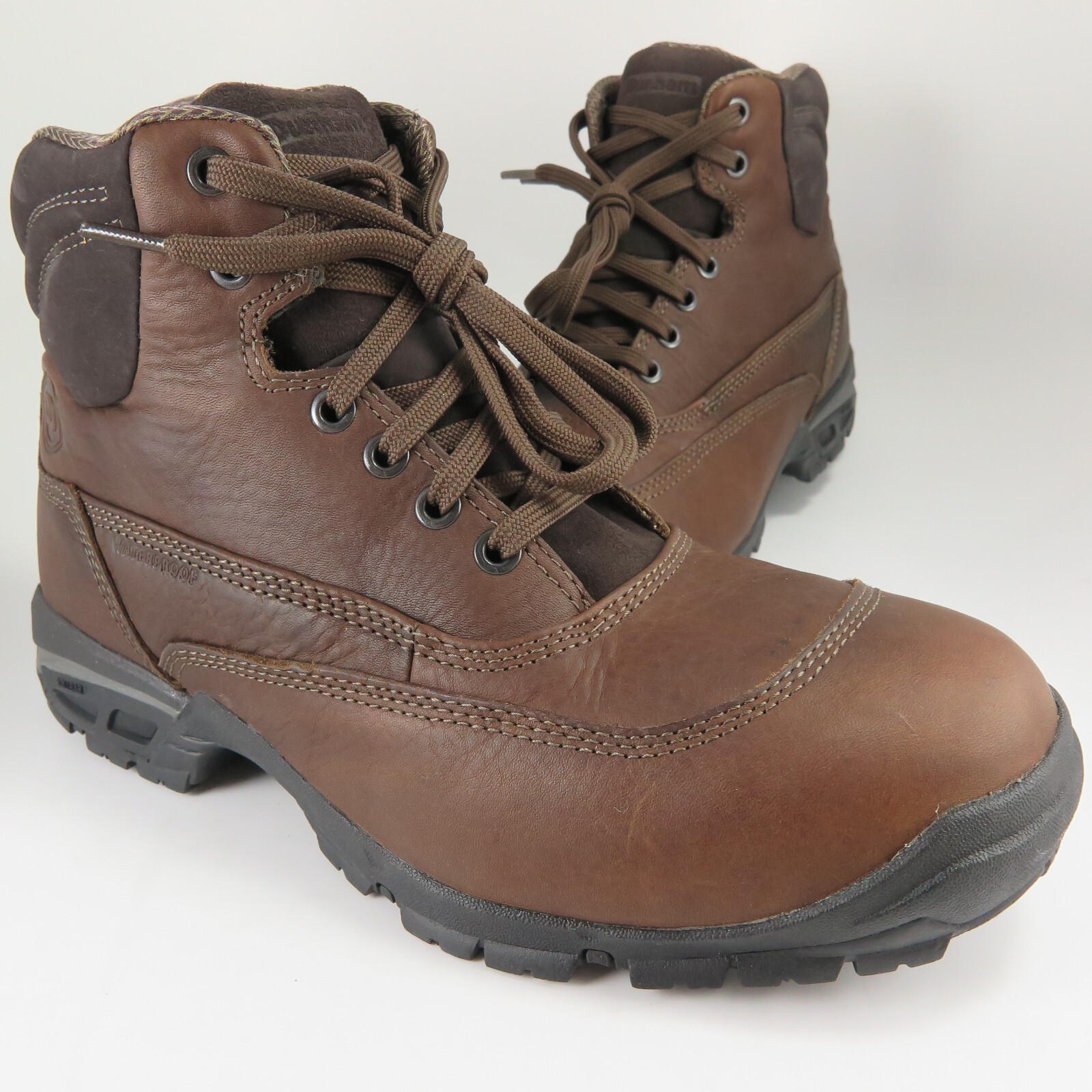 Dunham TUFF-LITE Soft-Toe Work Boots Mens Size 8.5D Brown Leather Oil-Resistant