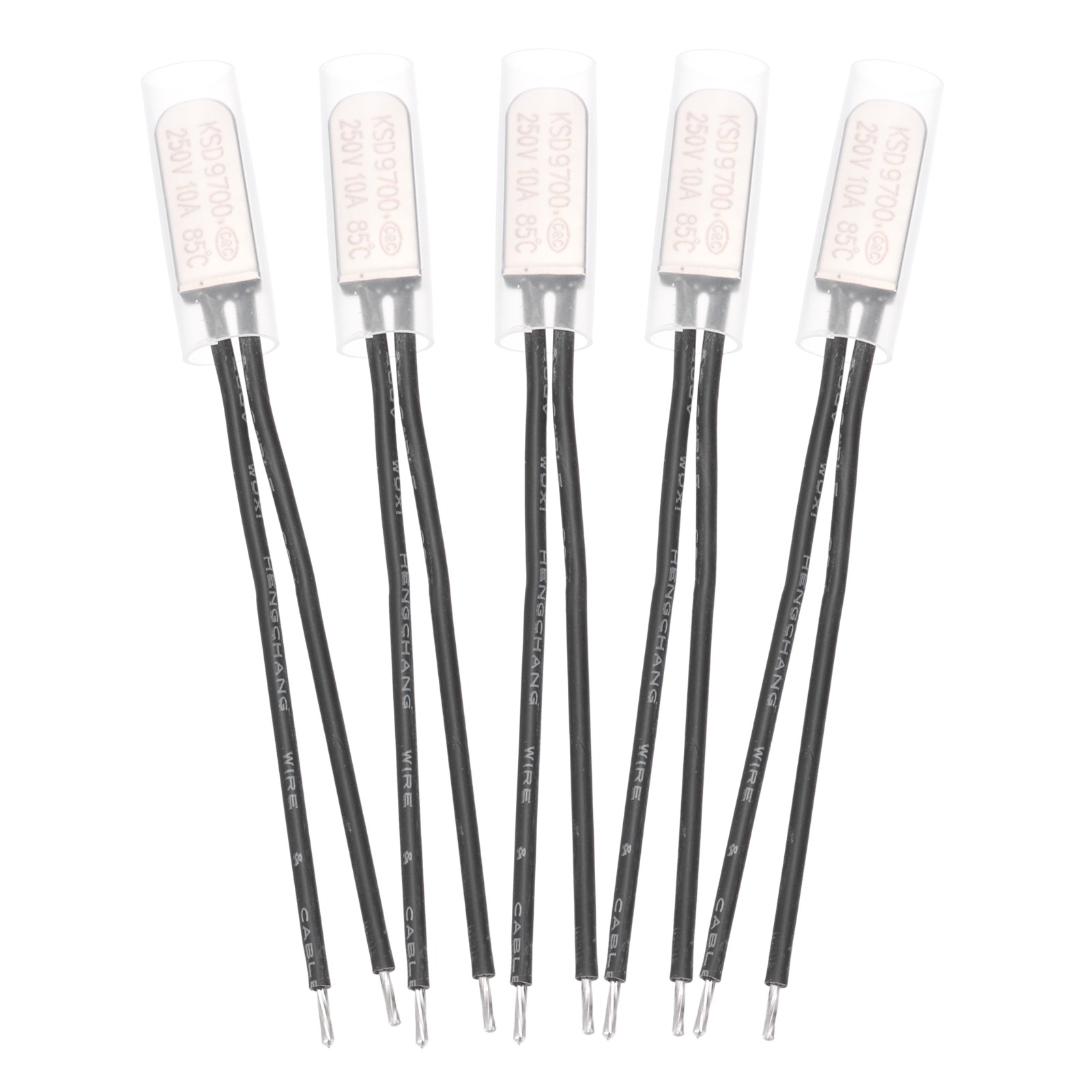 5 Pcs KSD9700 Thermostat 85°C/185°F Temperature Switch N.C 10A Metal