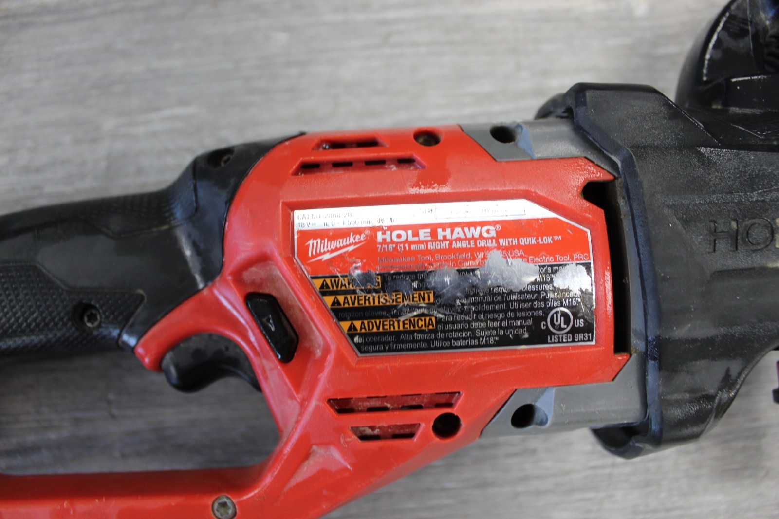 Milwaukee 2808-20 M18 FUEL HOLE HAWG Right Angle Drill with Quick-Lok 7/16″