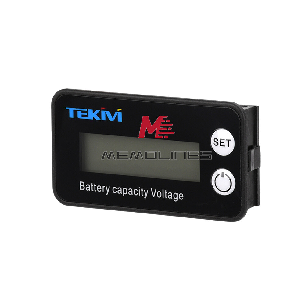 6136B High Precision LCD Battery Voltmeter Indicator Low Voltage Alarm Setting