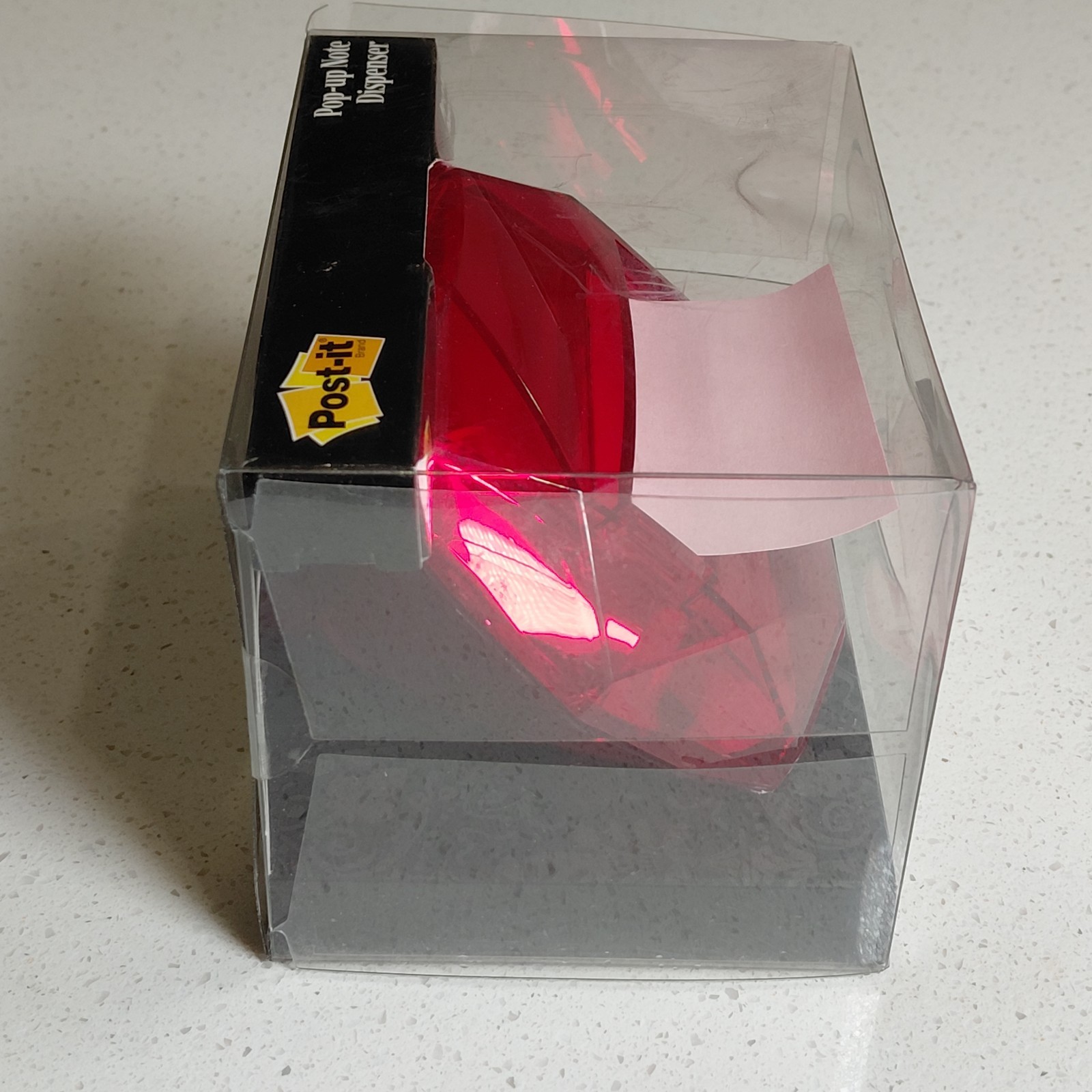 RARE Ruby Red Gem Jewel Shaped Dispenser for 3×3 Post-it Pop-up Notes 2013 NIB
