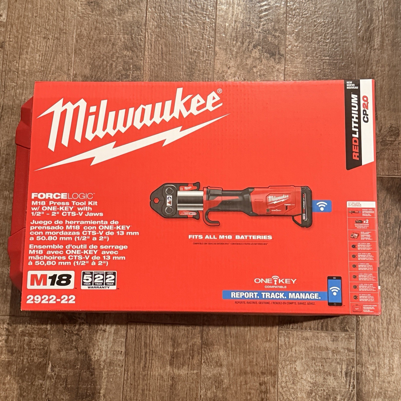 Milwaukee Tool 2922-22 M18 Force Logic Press Tool With One-Key Kit With 1/2 In.