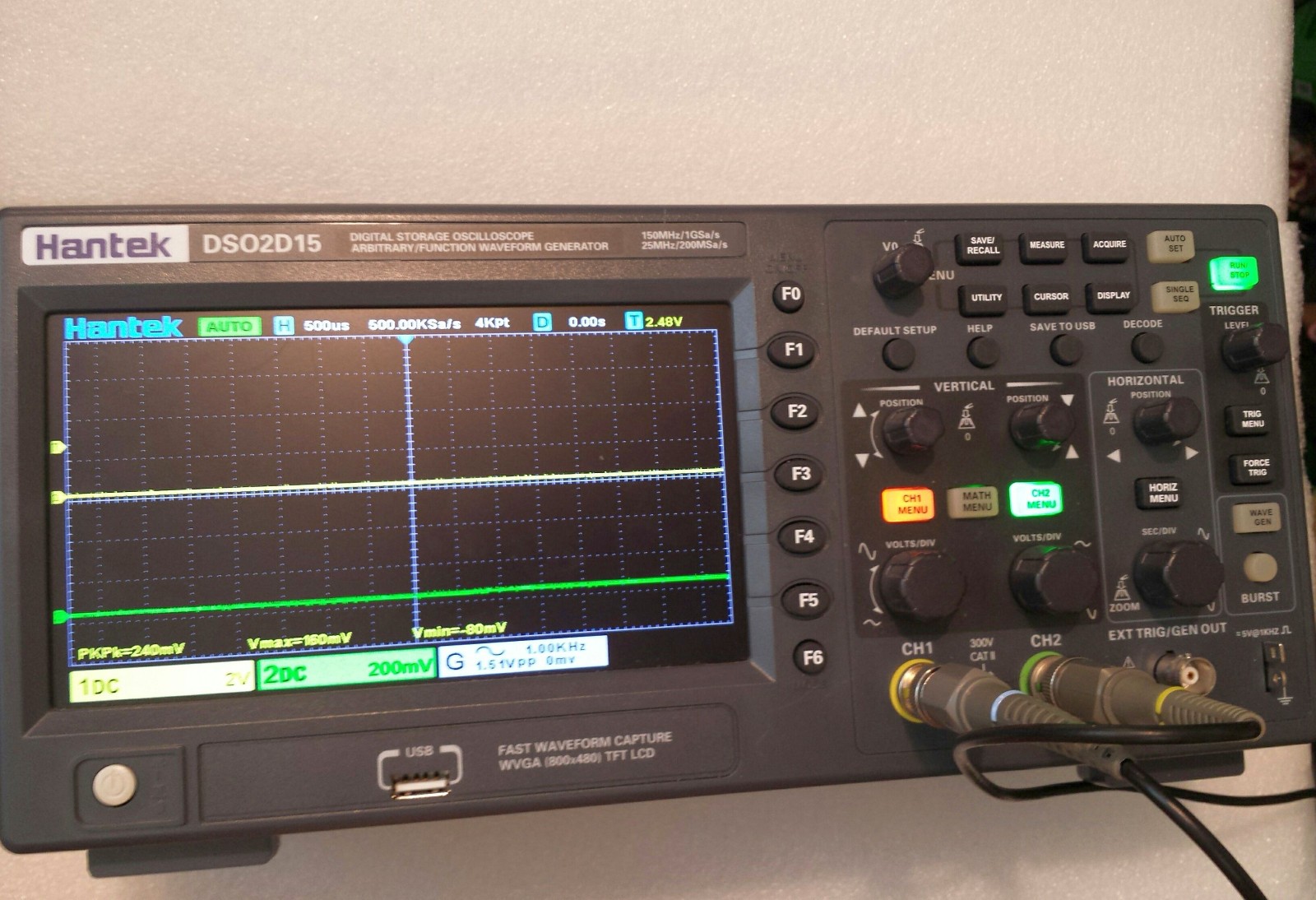 Hantek DSO2D15 150MHz 2CH 1GSa/s DSO USB Oscillosope/Function Generator
