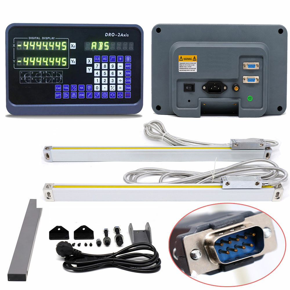 12″ 40″ TTL Linear Scale 2 Axis Digital Readout DRO Display Kit Milling Lathe US