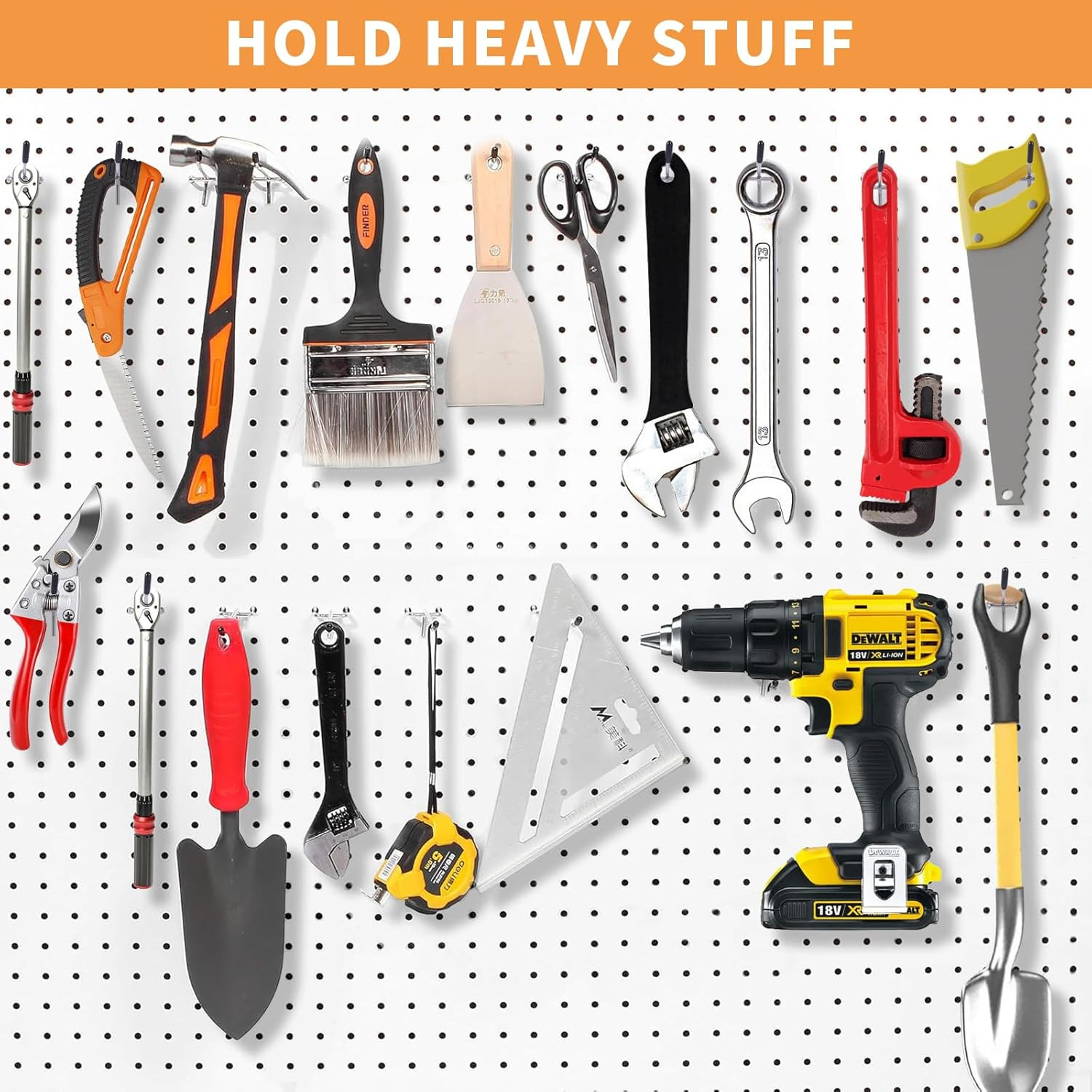 Pegboard Hooks 25Pack 4Inch Peg Board Hooks For Hanging Fit 1/8″ Metal Pegboards