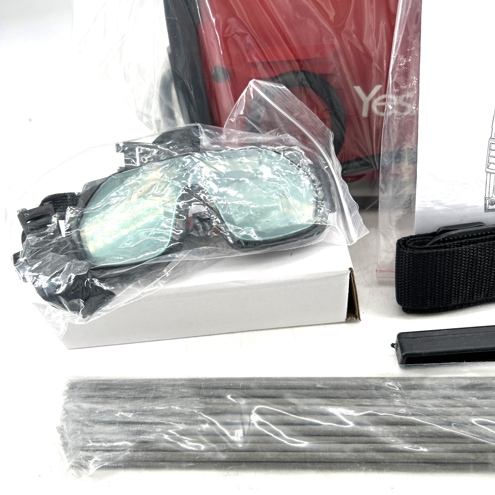YesRight 200A Welding Machine 110V Mini ARC Stick Welder with 20 Rods & Goggles