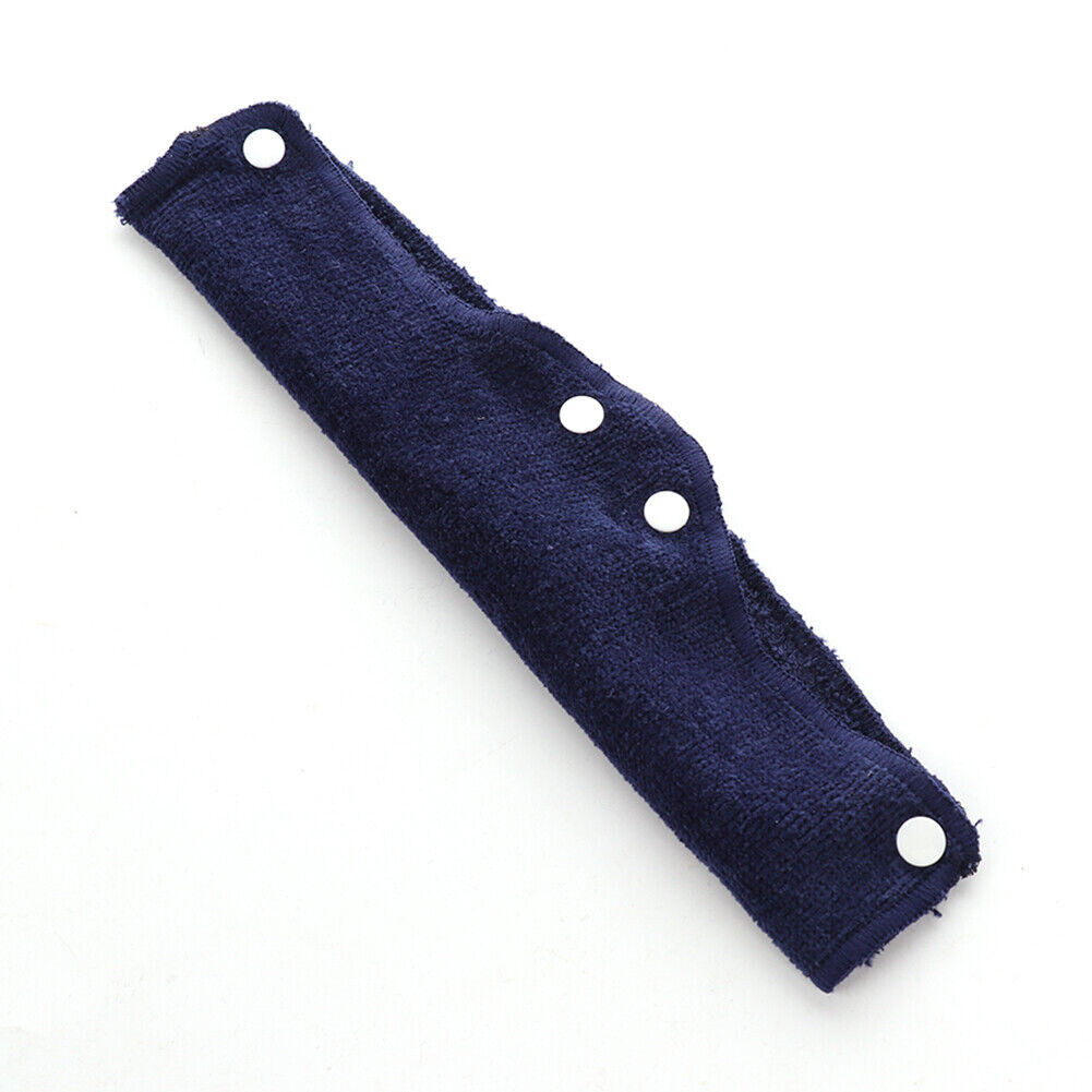 (6 PACK) TERRY CLOTH SNAP ON NAVY HARD HAT SWEAT BAND COTTON LINER CONTRUCTION