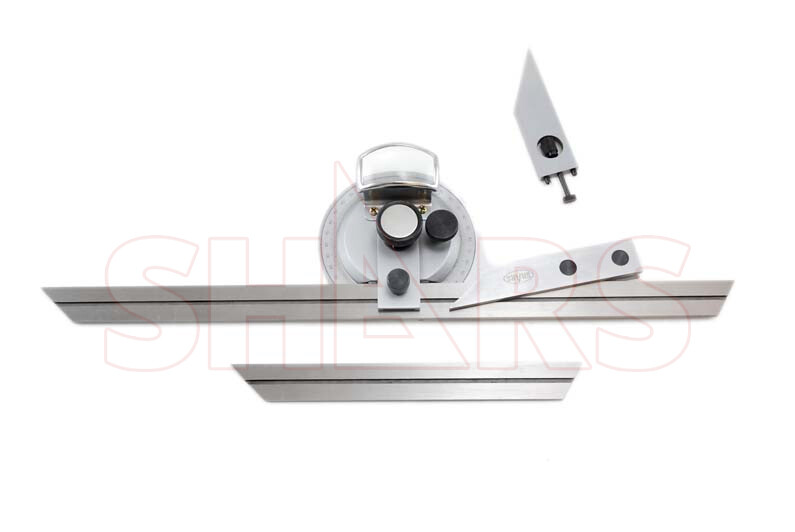 360 UNIVERSAL BEVEL DIAL PROTRACTOR 6″ 12″ BLADES SATIN #
