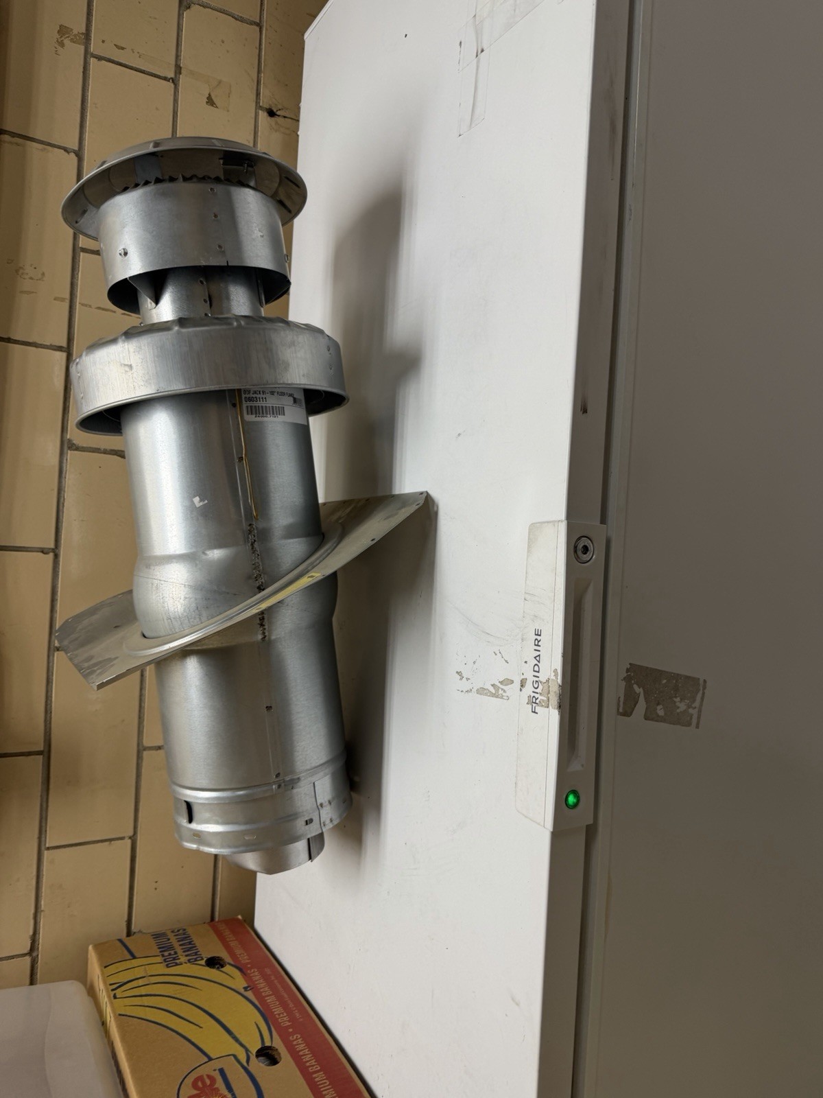NEW (Slightly Bent As Shown) Roof Jack 91-102” Floor Flange PN: 4000.7121