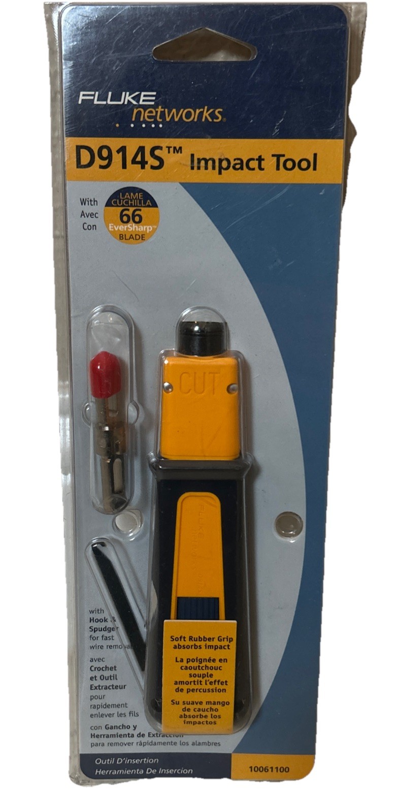 Fluke Networks 10061501 D914S Impact Punch Down Tool with EverSharp 66/110 Plus