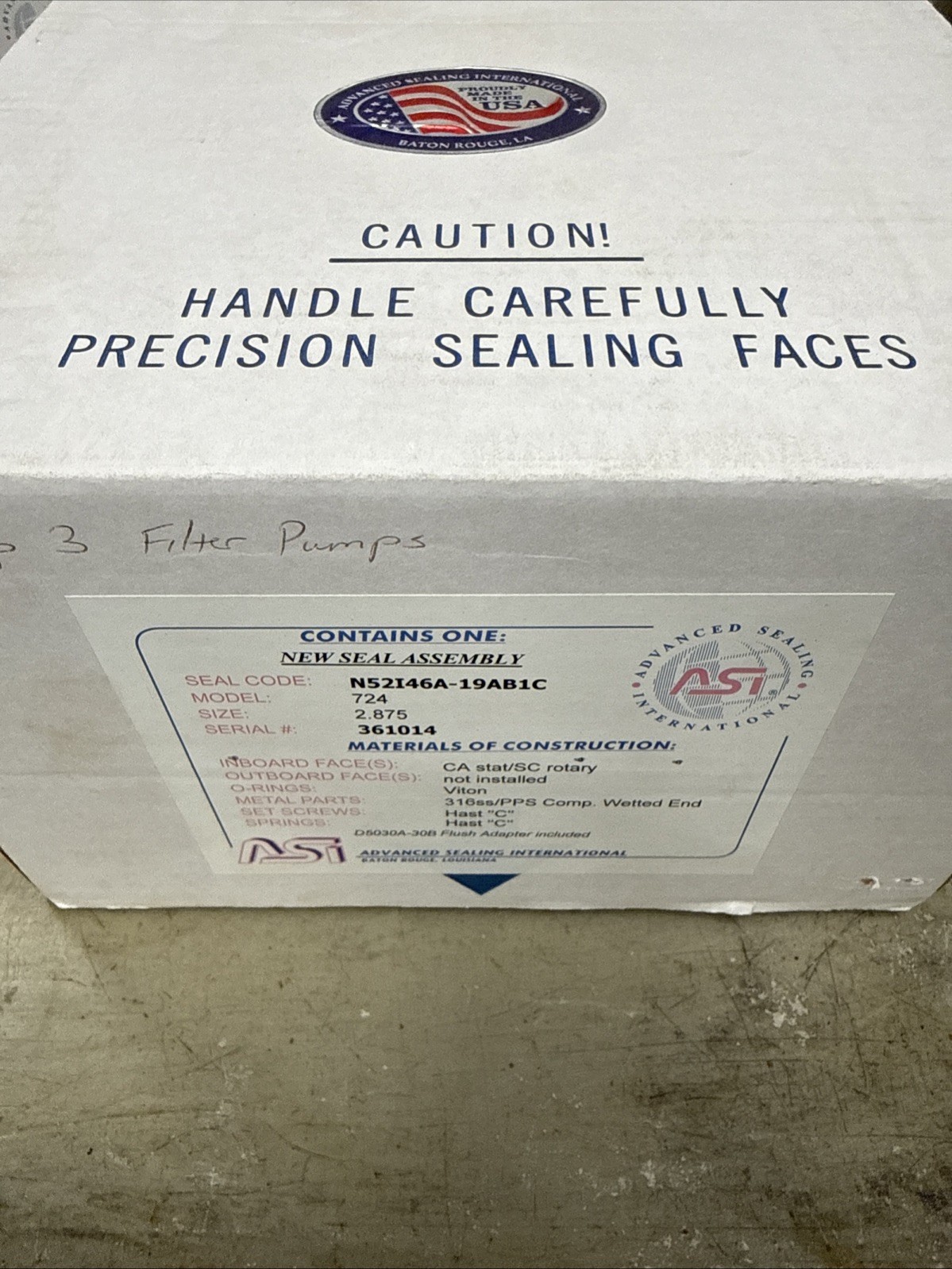 ASI new seal assembely model 724 size 2.875