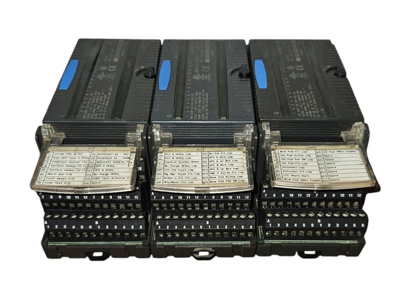 SET OF 03 PCS GE FANUC IC200MDL740E,IC200MDL740C,IC200MDL640C WITH IC200CHS022B