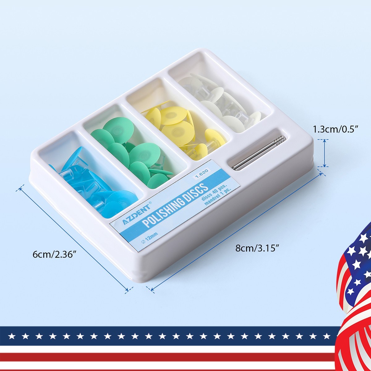 Dental Composite Finishing Polishing Disc Stem kit Mandrel Drill 12mm Polisher