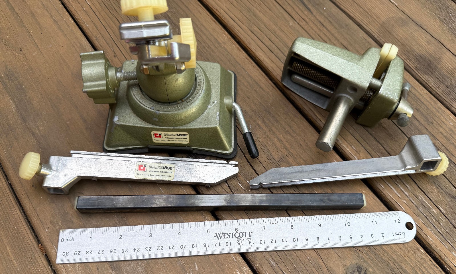 Vintage PanaVise 301 Vise w 381 Vacuum Base 315 Circuit Board USA Multi Angle