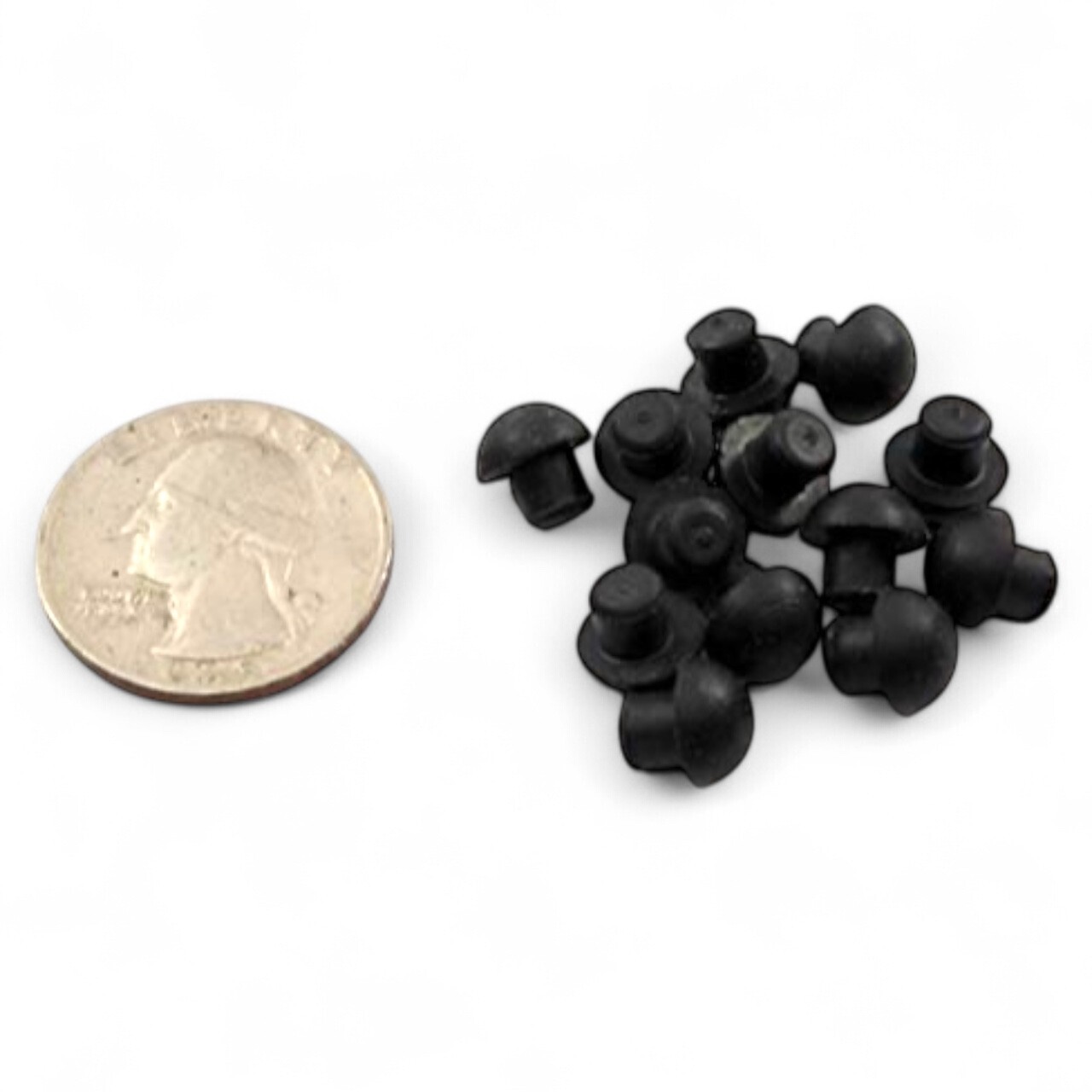 Rubber Push-in Mushroom Bumpers 11/32″ Diam – Fits 3/16″ Hole