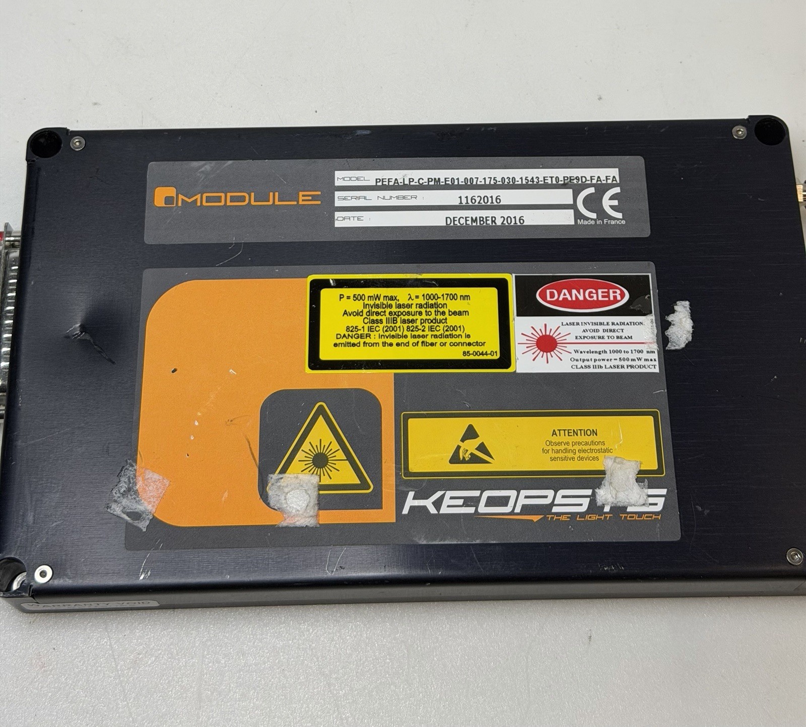 Keopsys Optical Module Fiber Laser Amplifier PFEA-LP-C-PM – Not Tested