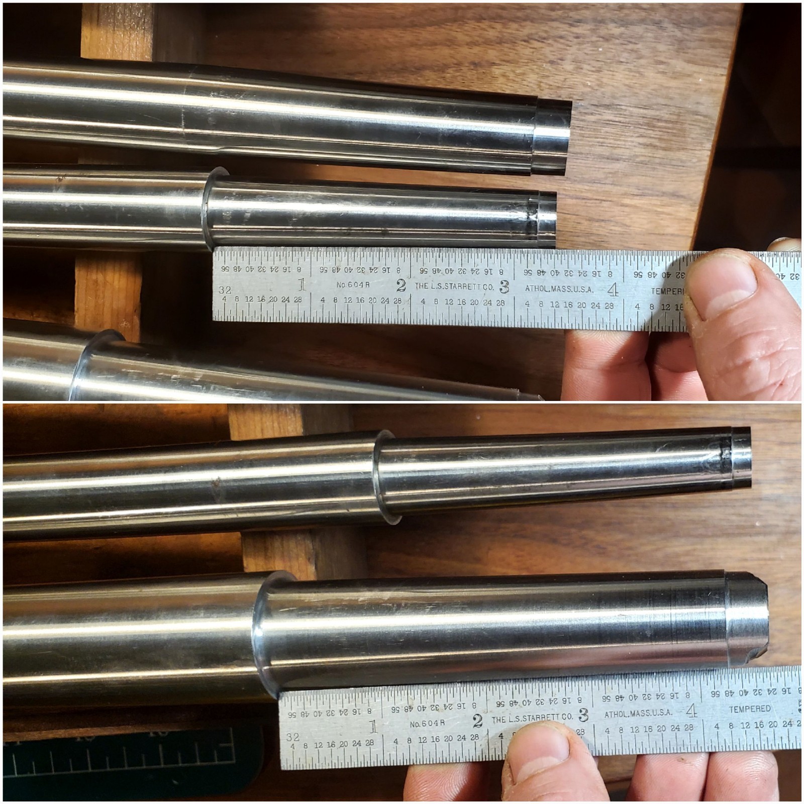 Set of 4 Morse Taper Test Bars in Wooden Box