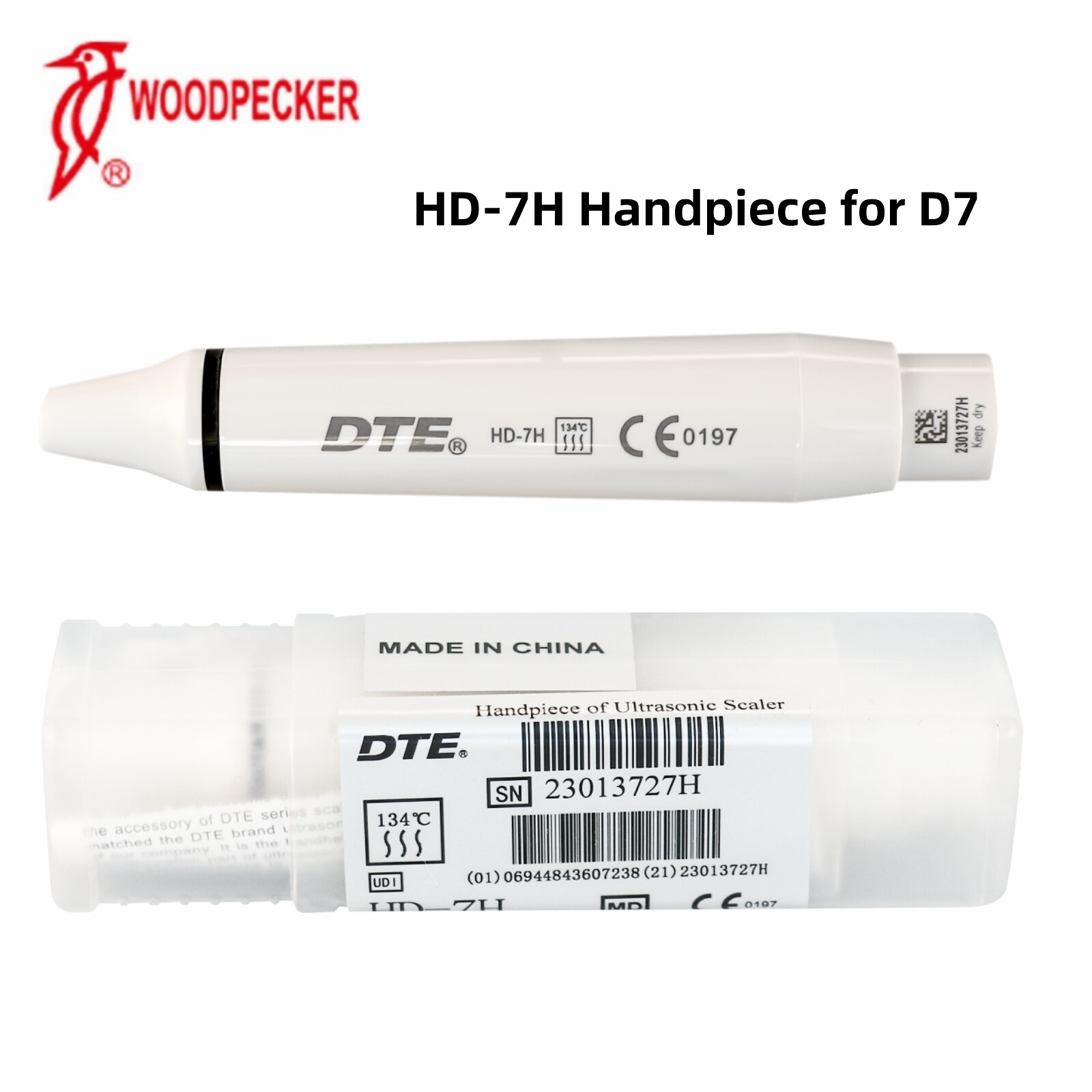 Woodpecker Dental Ultrasonic Piezo Scaler Handpiece fit for SATELEC/DTE/EMS