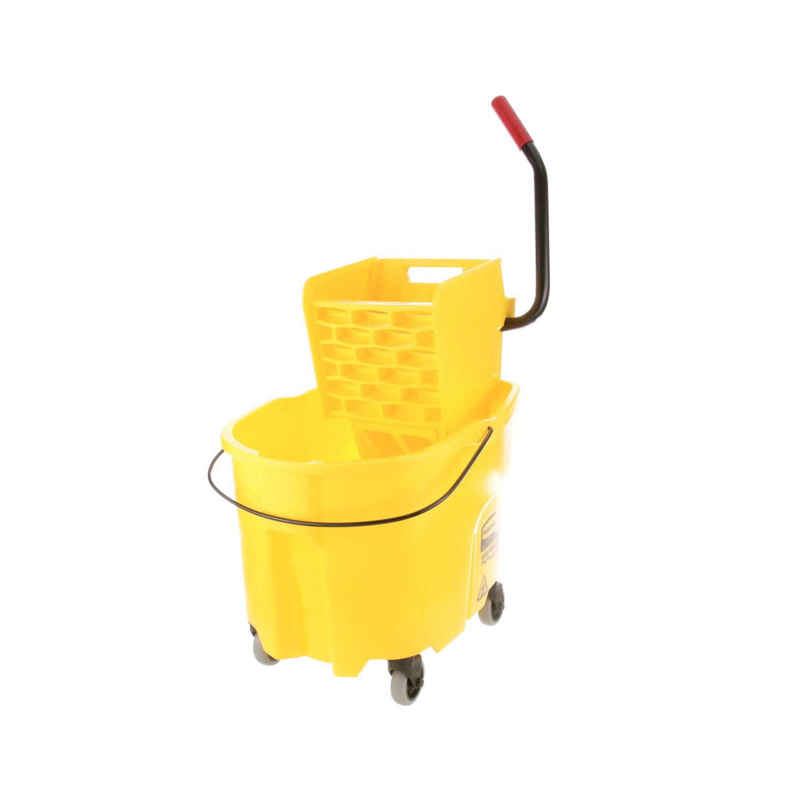Rubbermaid FG758088YEL 35 qt Yellow Wave Brake® Mop Bucket and