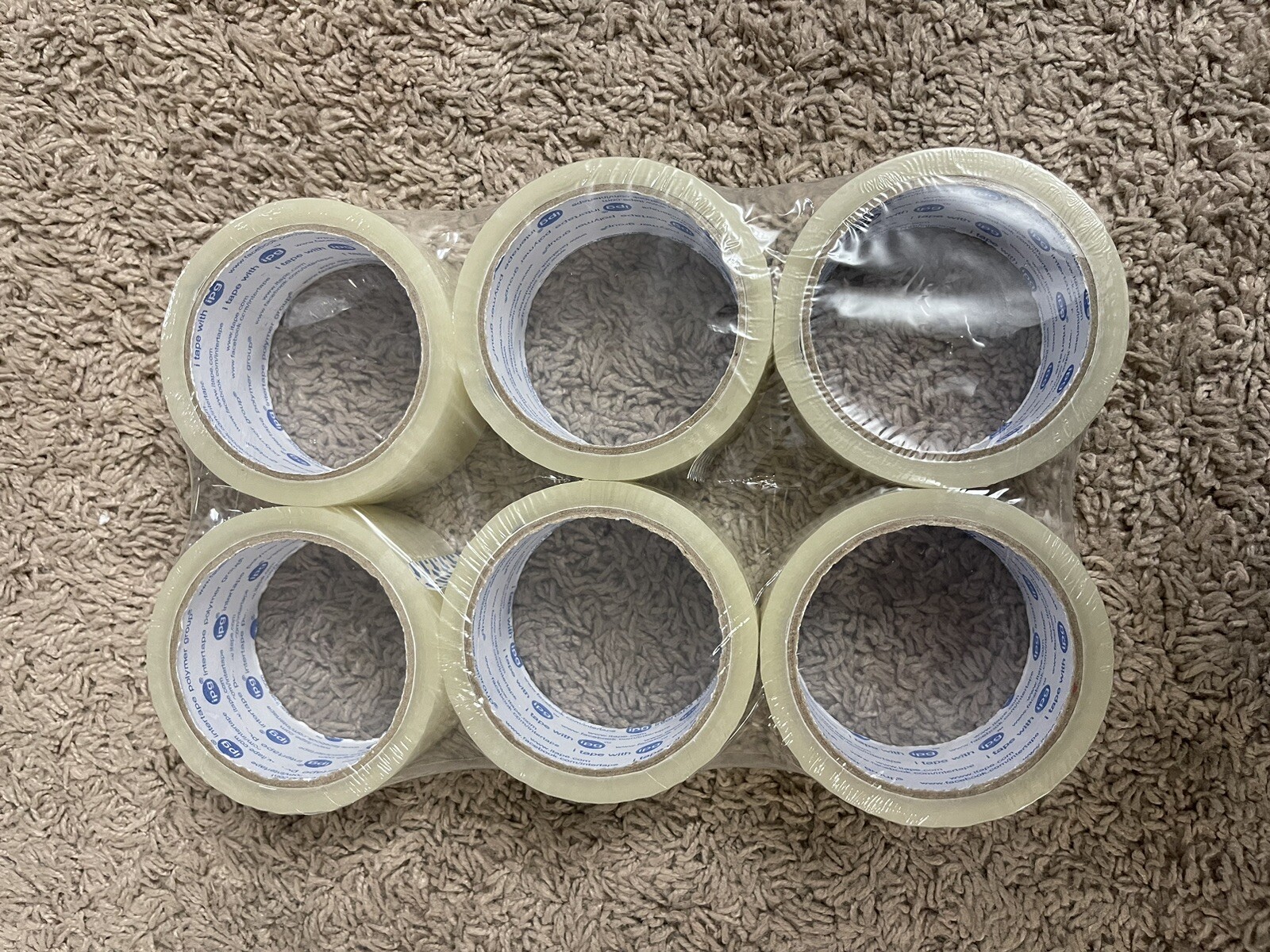 Intertape Clear Carton Sealing Packing Tape 2″ x 55 yds, 6 Rolls