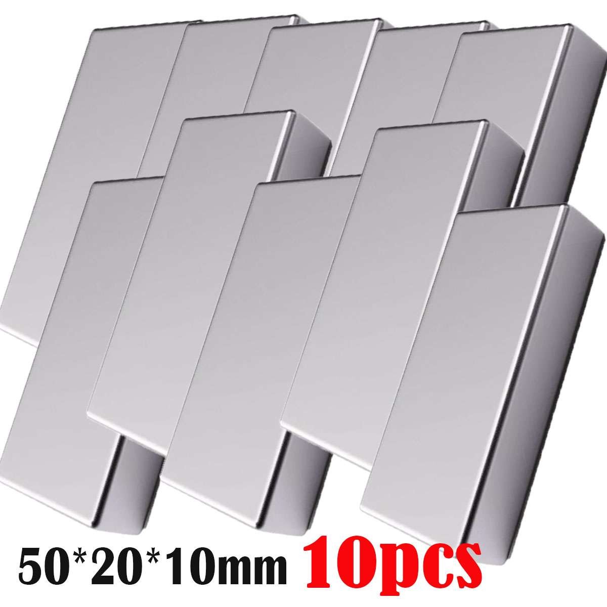 10X Magnets Super Strong N52 Neodymium Large Block Magnet 2″x1″x3/8″ Rare Earth