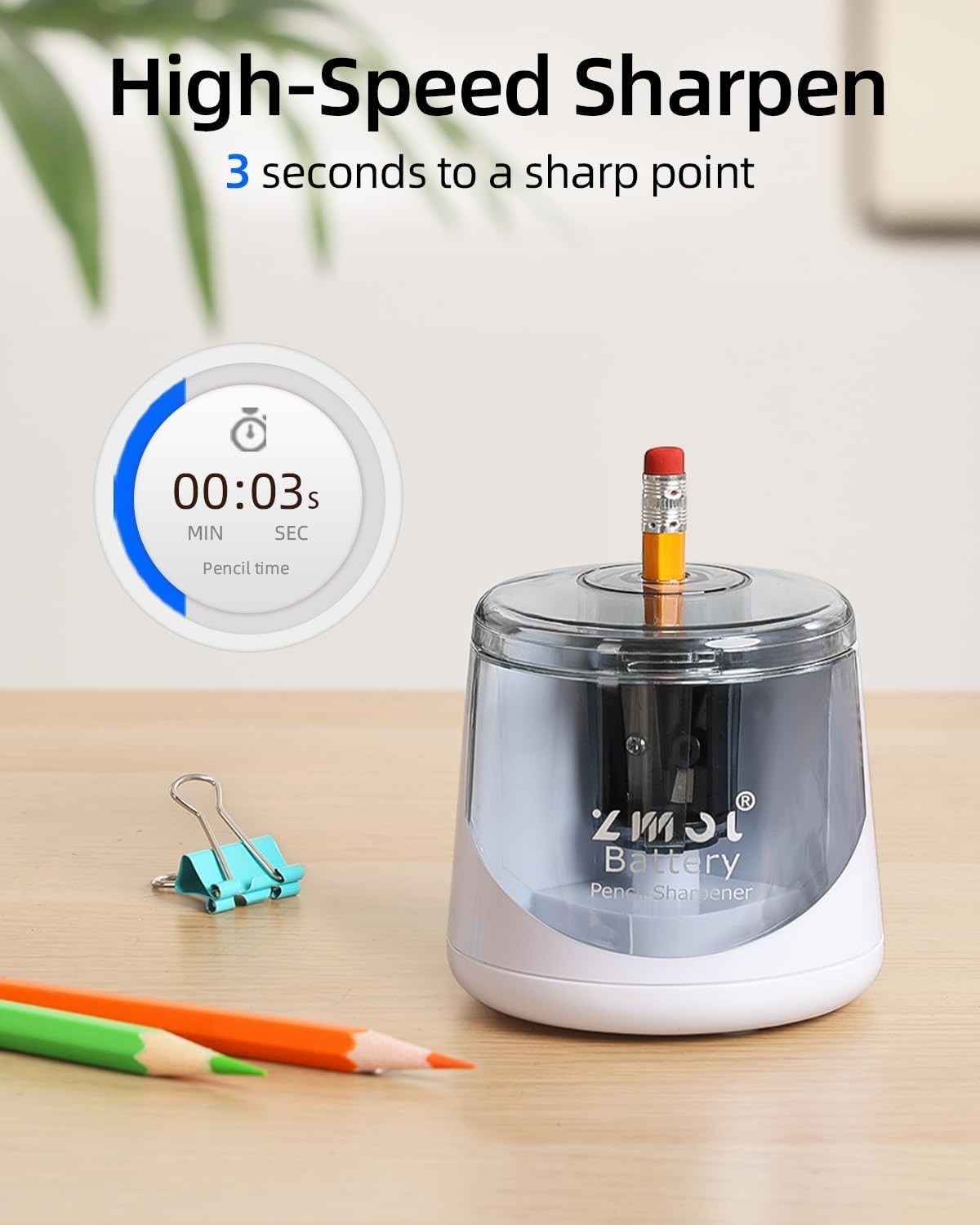 Portable Smart Electric Pencil Sharpener with Double Blades – Ideal for Artists