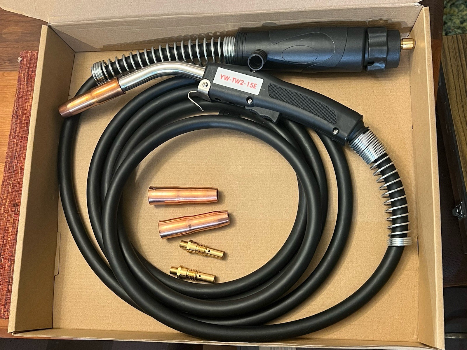 15′ 250A MIG Welding Gun Euro connection Replacement for Longevity Esab Tweco #2