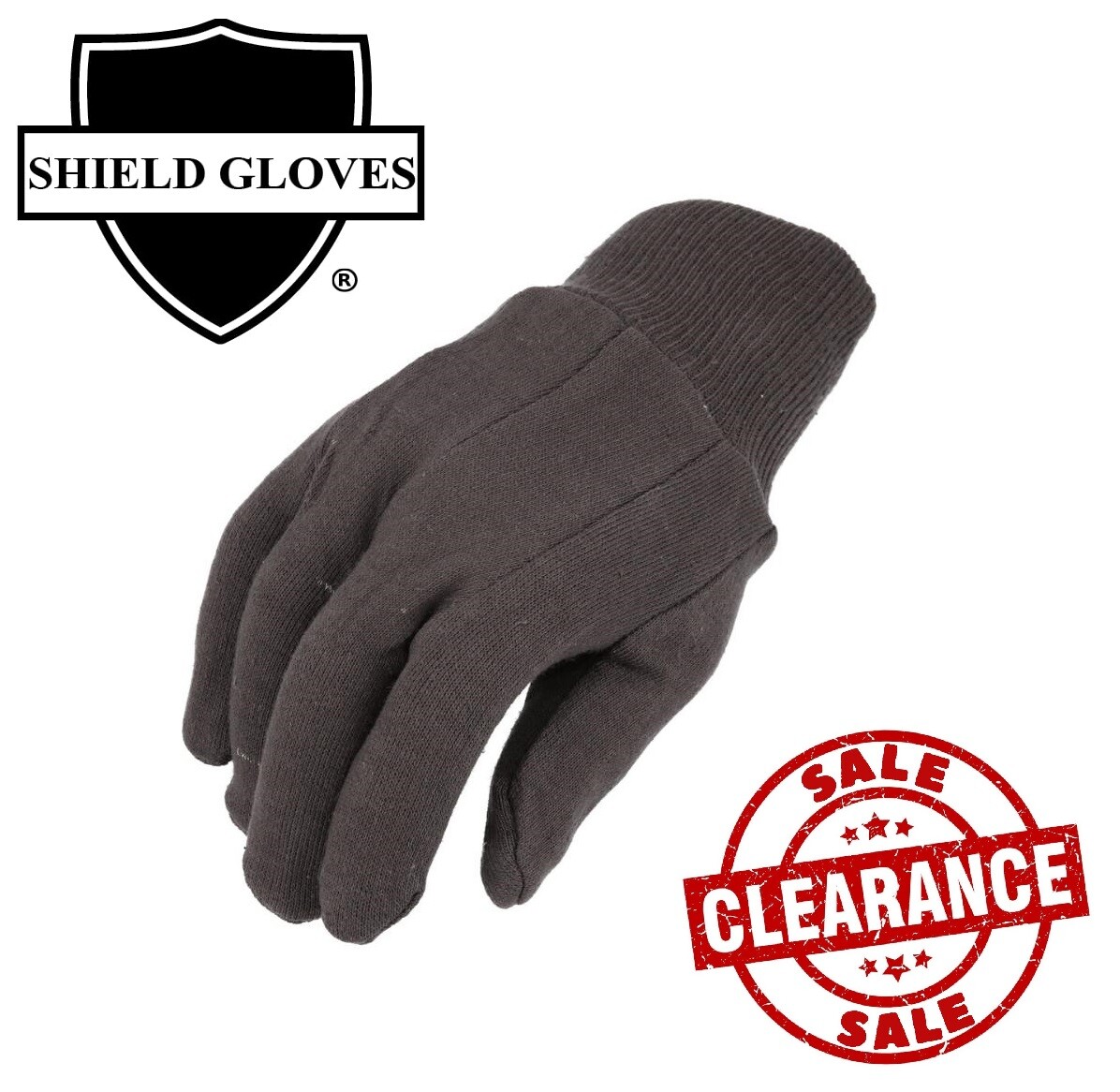Non-Disposable Gloves 1 Dozen Large Brown Jersey Gloves Polyester, Cotton