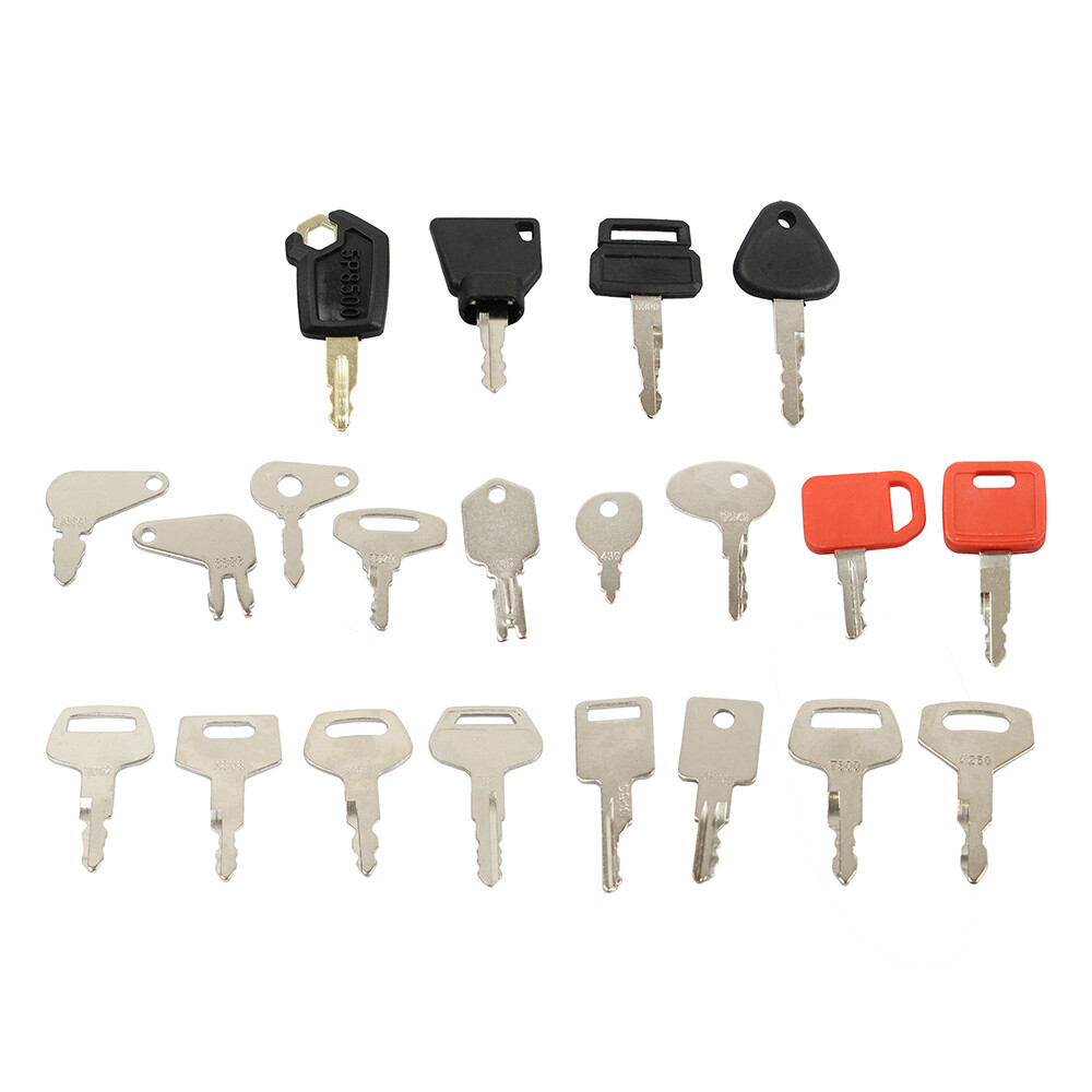 21 Keys Set For Case CAT Komatsu Bobcat Heavy Equipment Construction